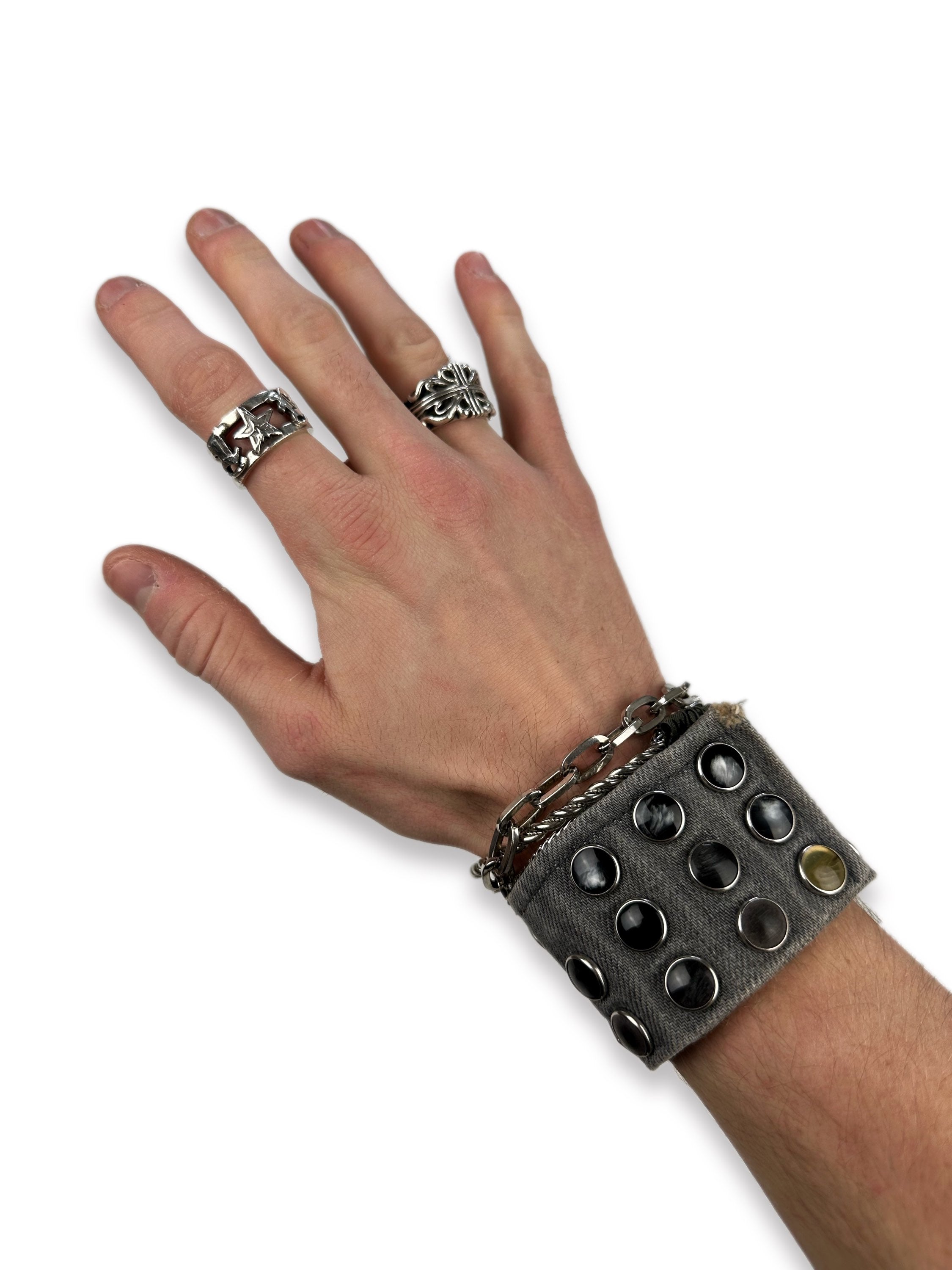 Kapital Kountry Stone Button Snap Closure Bracelet