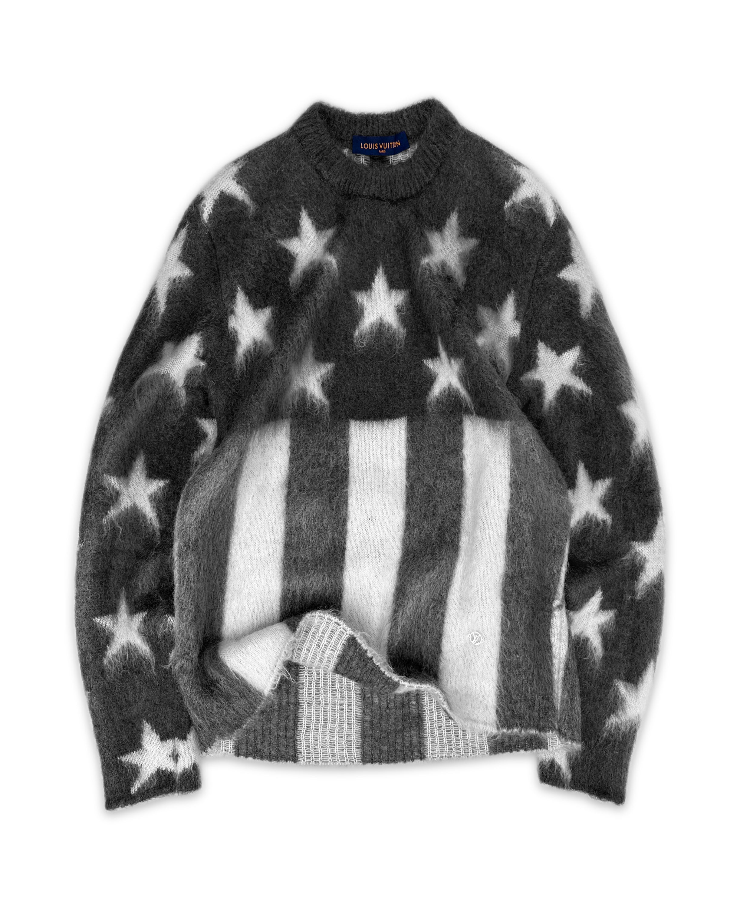 AW19 Louis Vuitton by Virgil Abloh Mohair ‘Flag’ Knitted Sweater