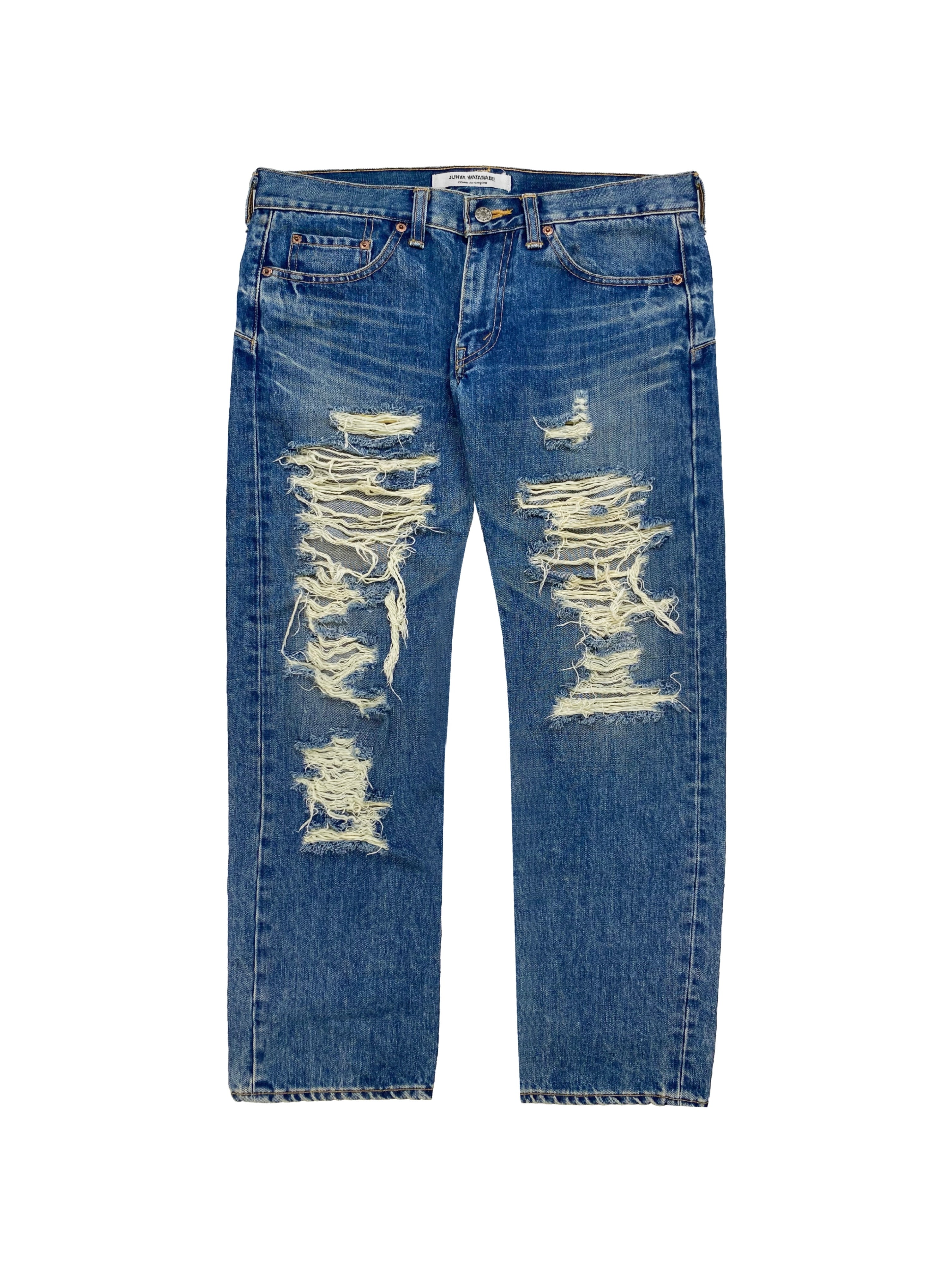 SS03 Junya Watanabe Distressed Crash Denim