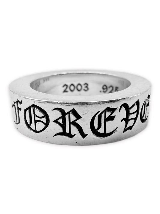 Chrome Hearts Forever Cross .925 Silver Etched Ring
