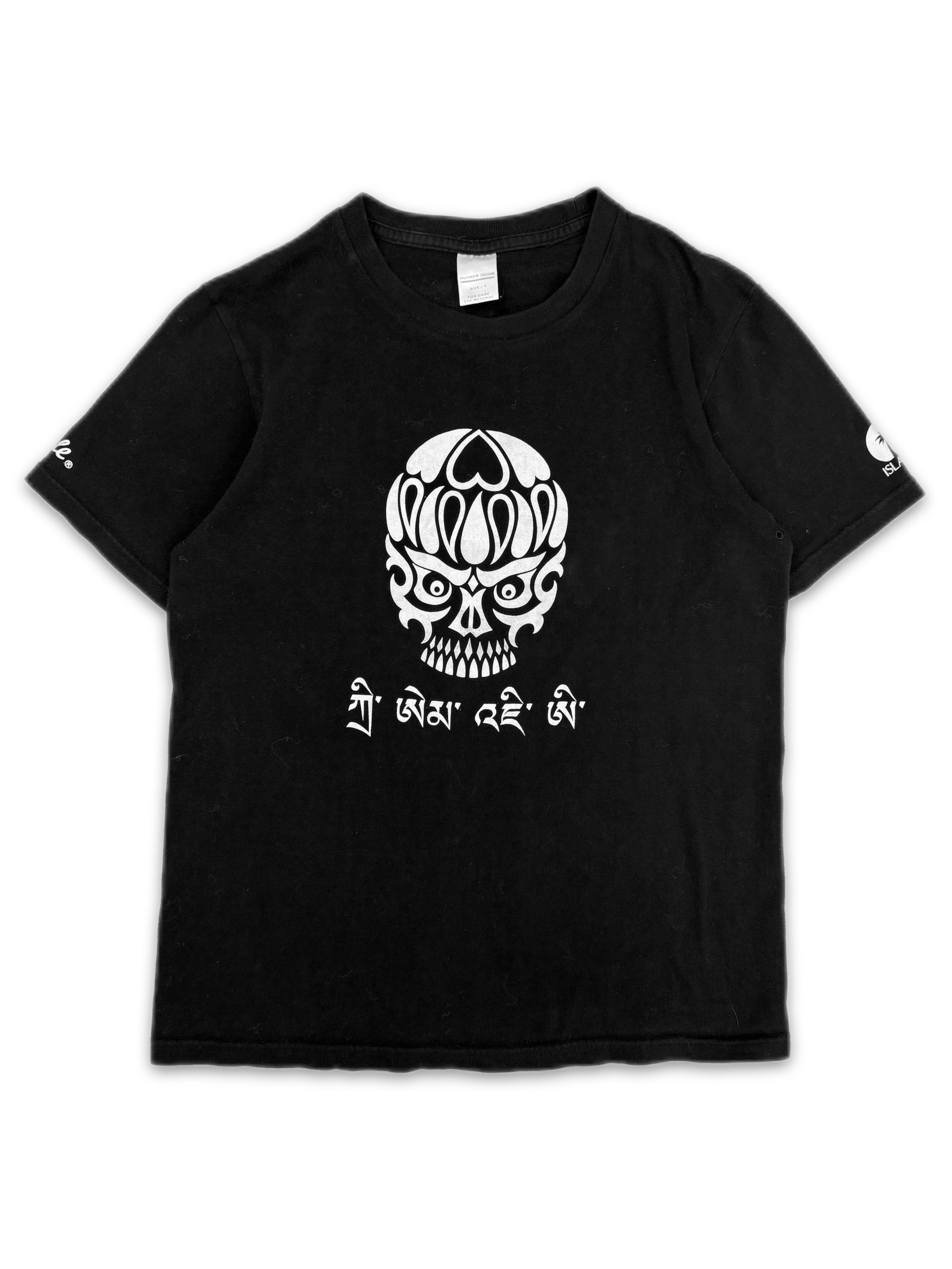 2001 Number (N)ine Michelle Addiction Black Skull Graphic T-Shirt