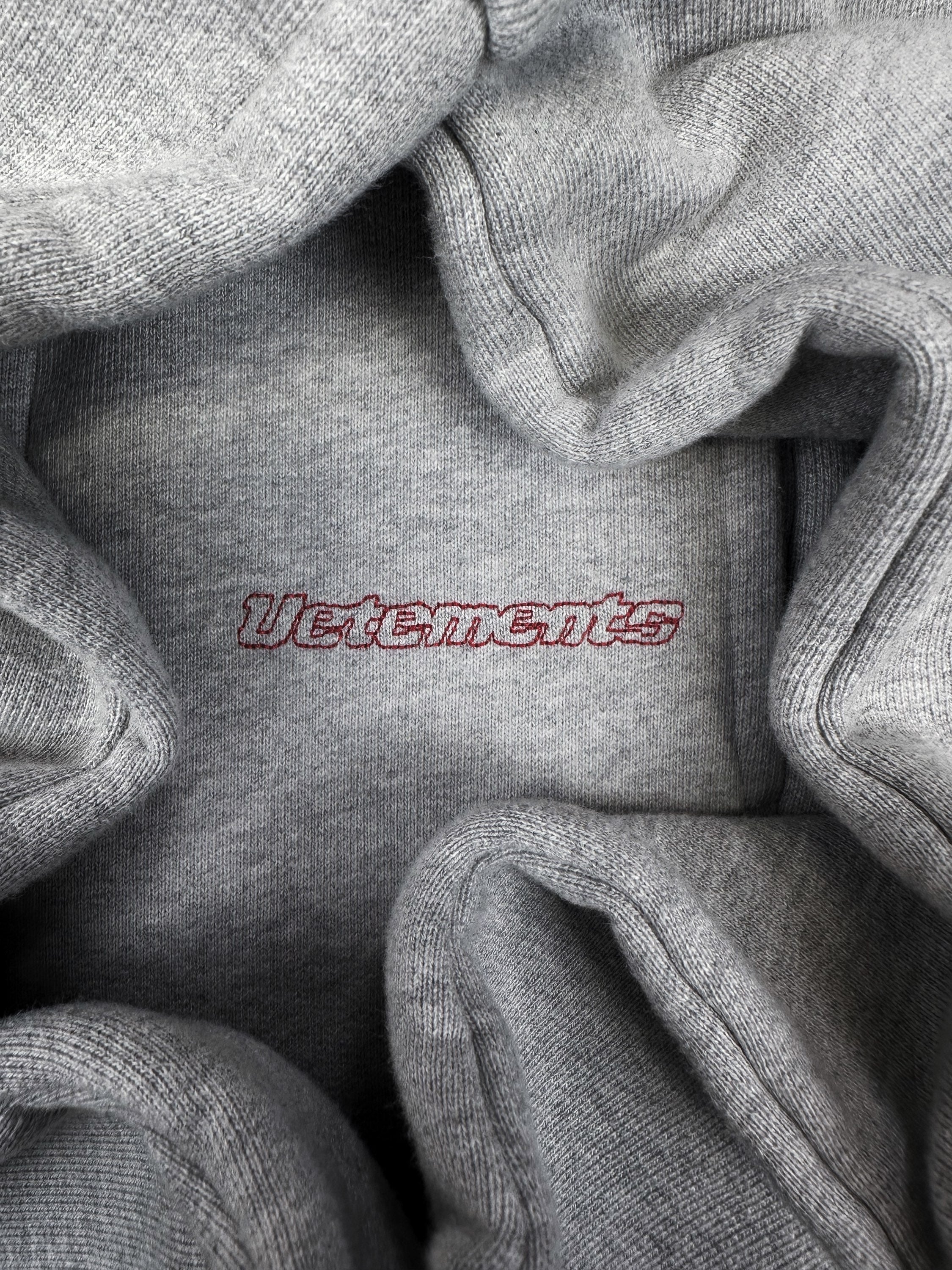 AW17 Vetements ‘Stencil Logo’ Heather Grey Elasticated Sweat Pants