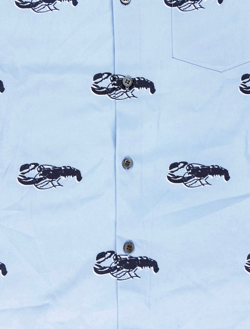 Dries Van Noten Lobster Graphic Longsleeve Collar Button Up
