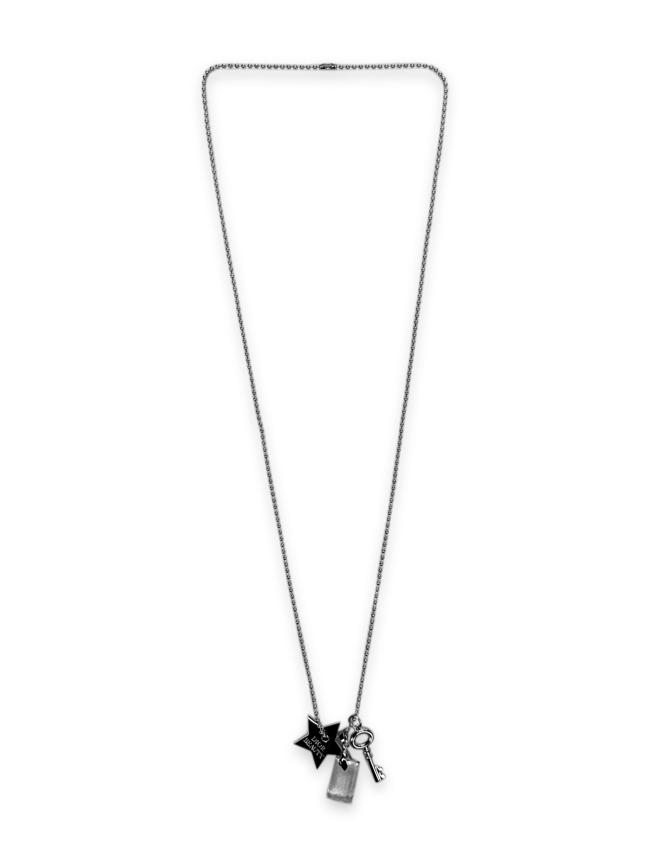 Dior ‘Beauty’ Silver Star Key Pendant Necklace