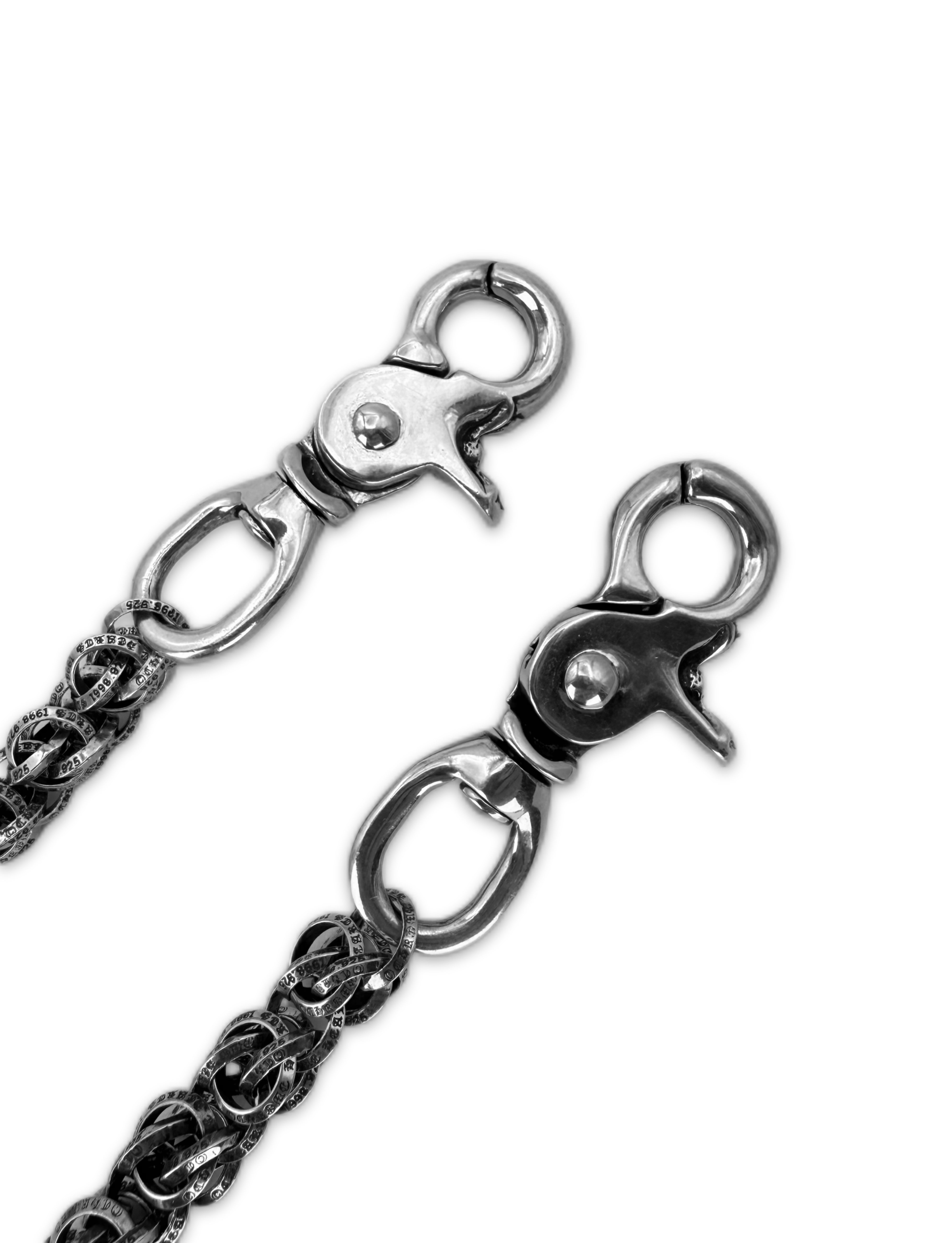Chrome Hearts Double B Ring Lobster Clasp 25 inch Wallet Chain