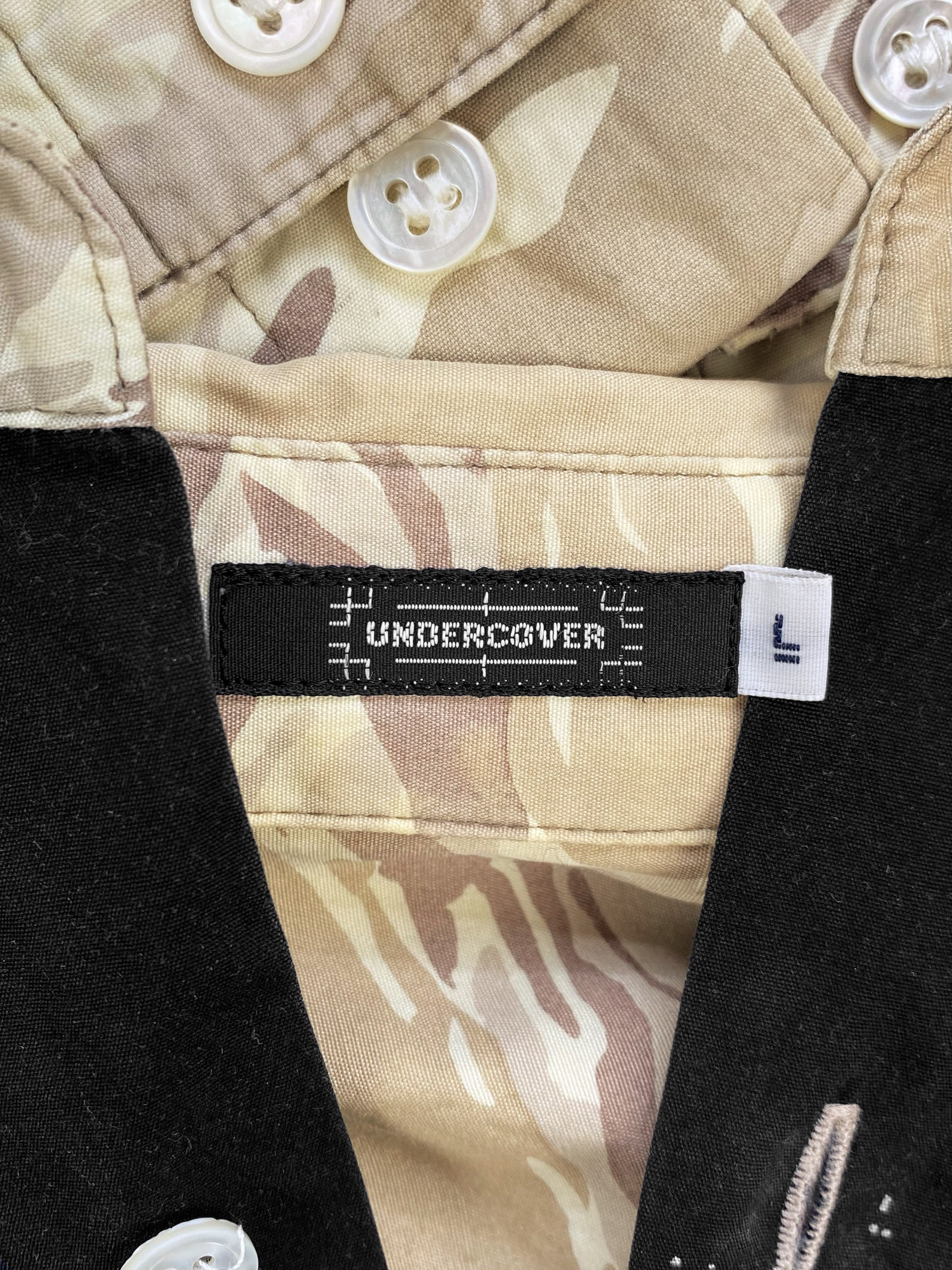 AW01 Undercover x Futra ‘D.A.V.F’ Tiger Camo Button Up Shirt