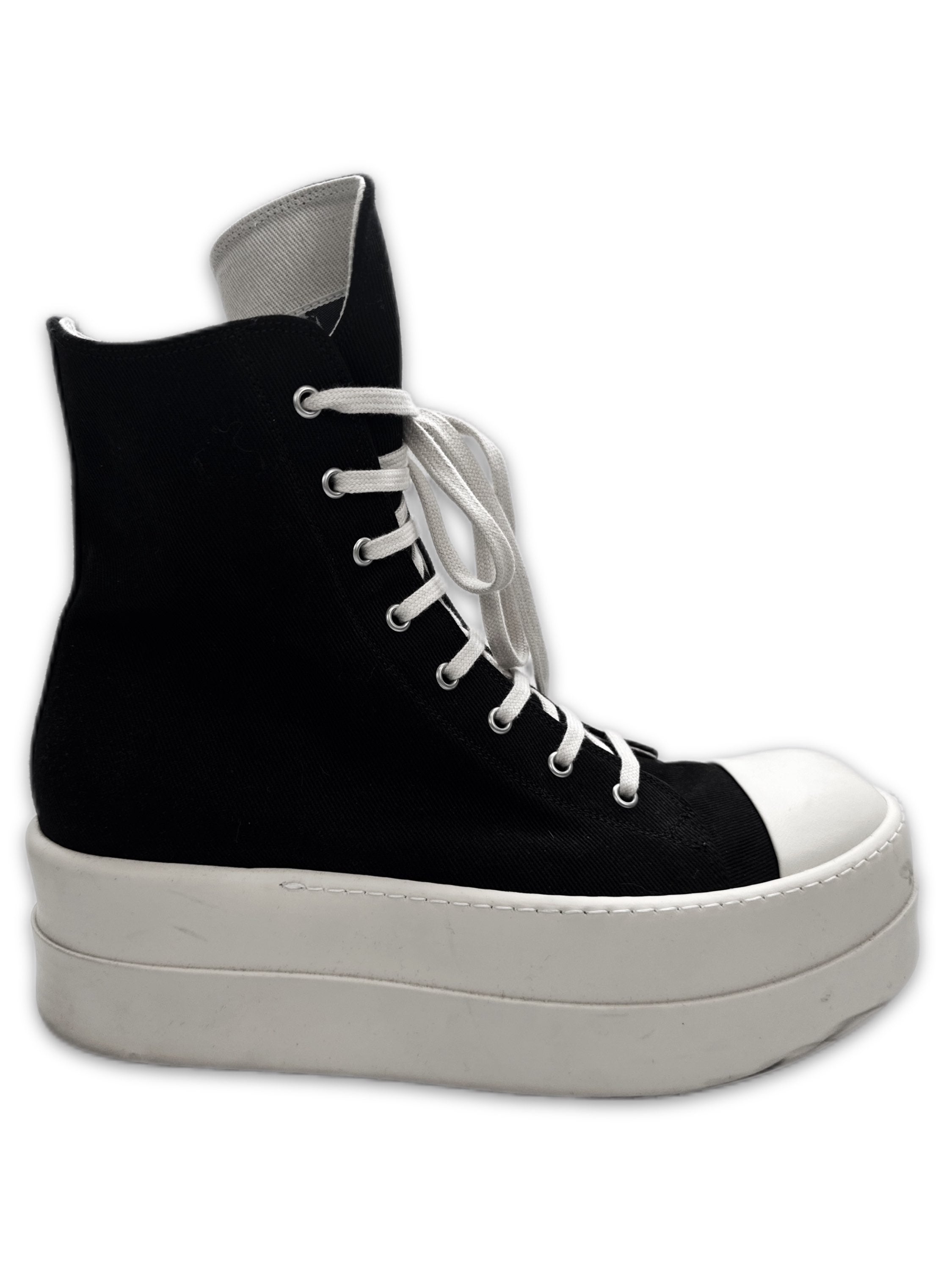 Rick Owens ‘Mega Bumper’ Canvas Platform Ramone Sneakers
