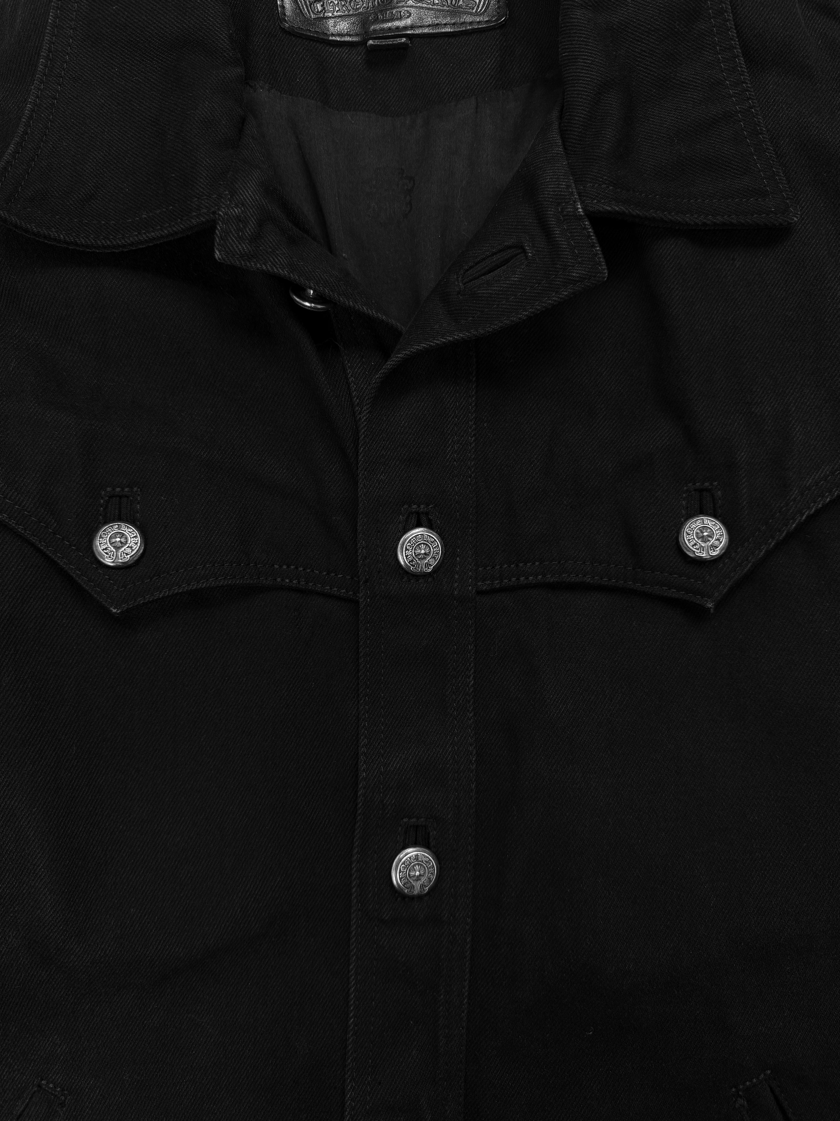 Chrome Hearts Western Fleur De Lis .925 Silver Denim Trucker Jacket