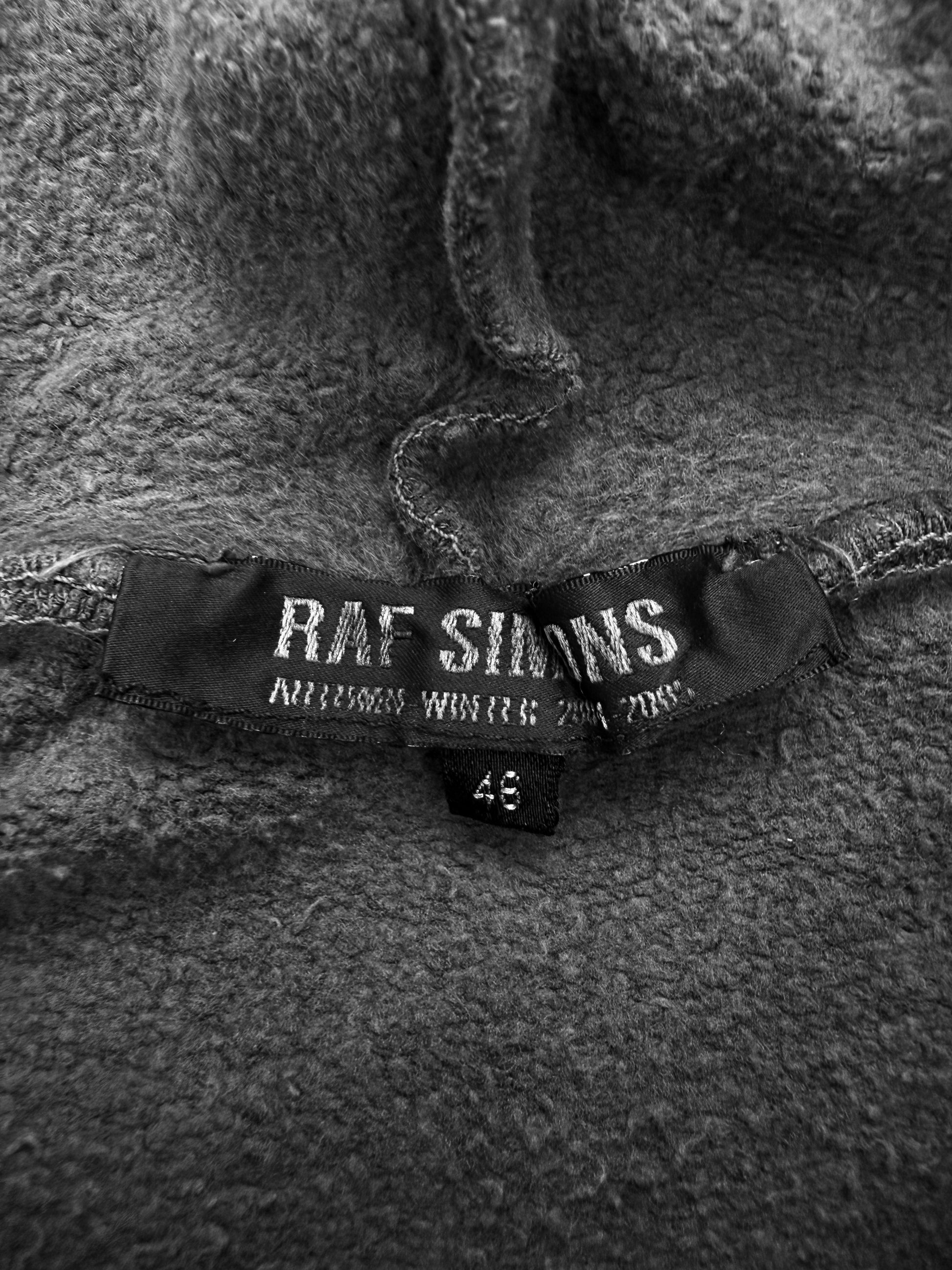 AW04 Raf Simons ‘Waves’ Multi Pocket Charcoal Cargo Hoodie