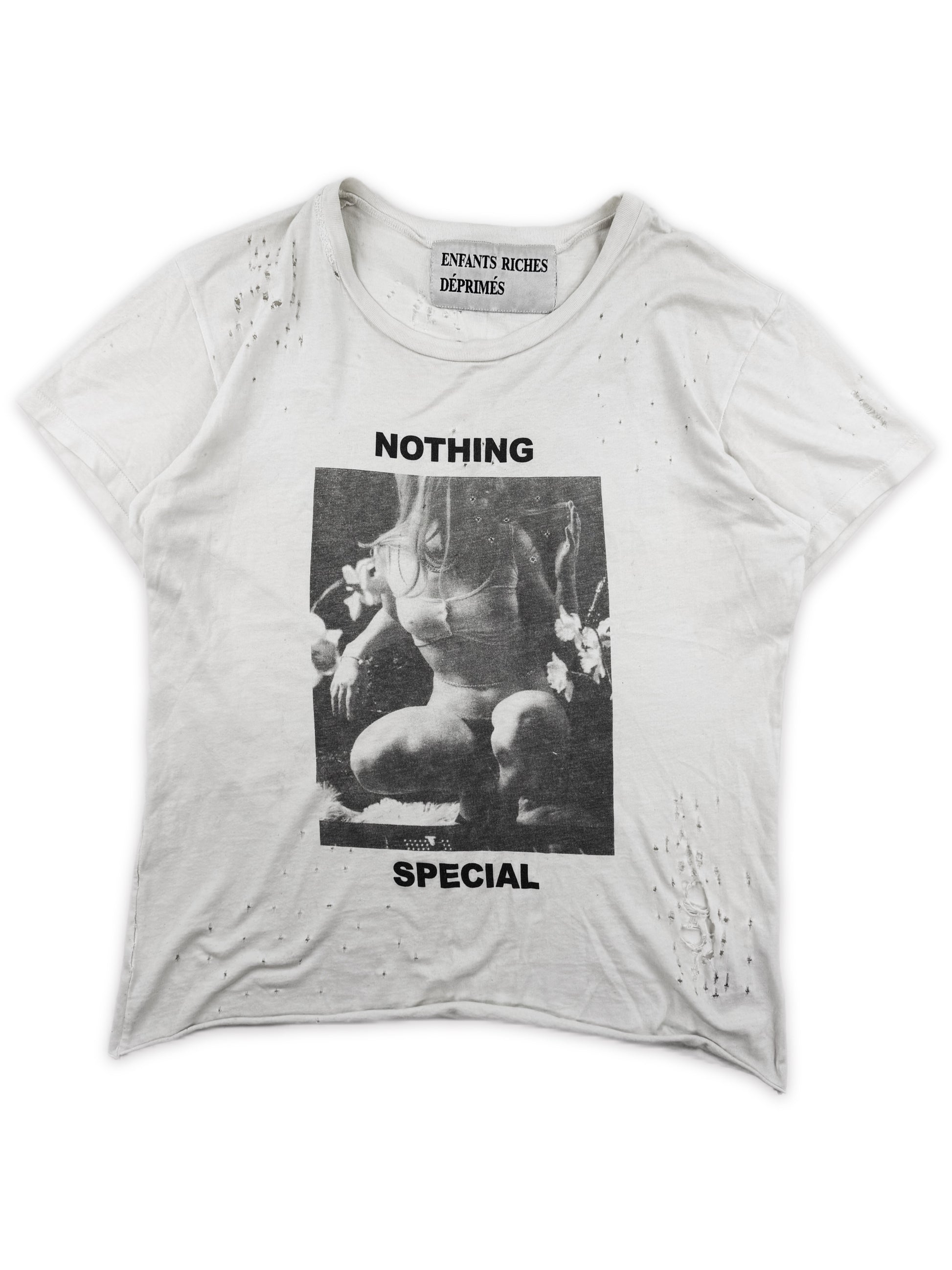 SS16 Enfants Riches Deprimes ‘Nothing Special’ Hand Distressed T-Shirt