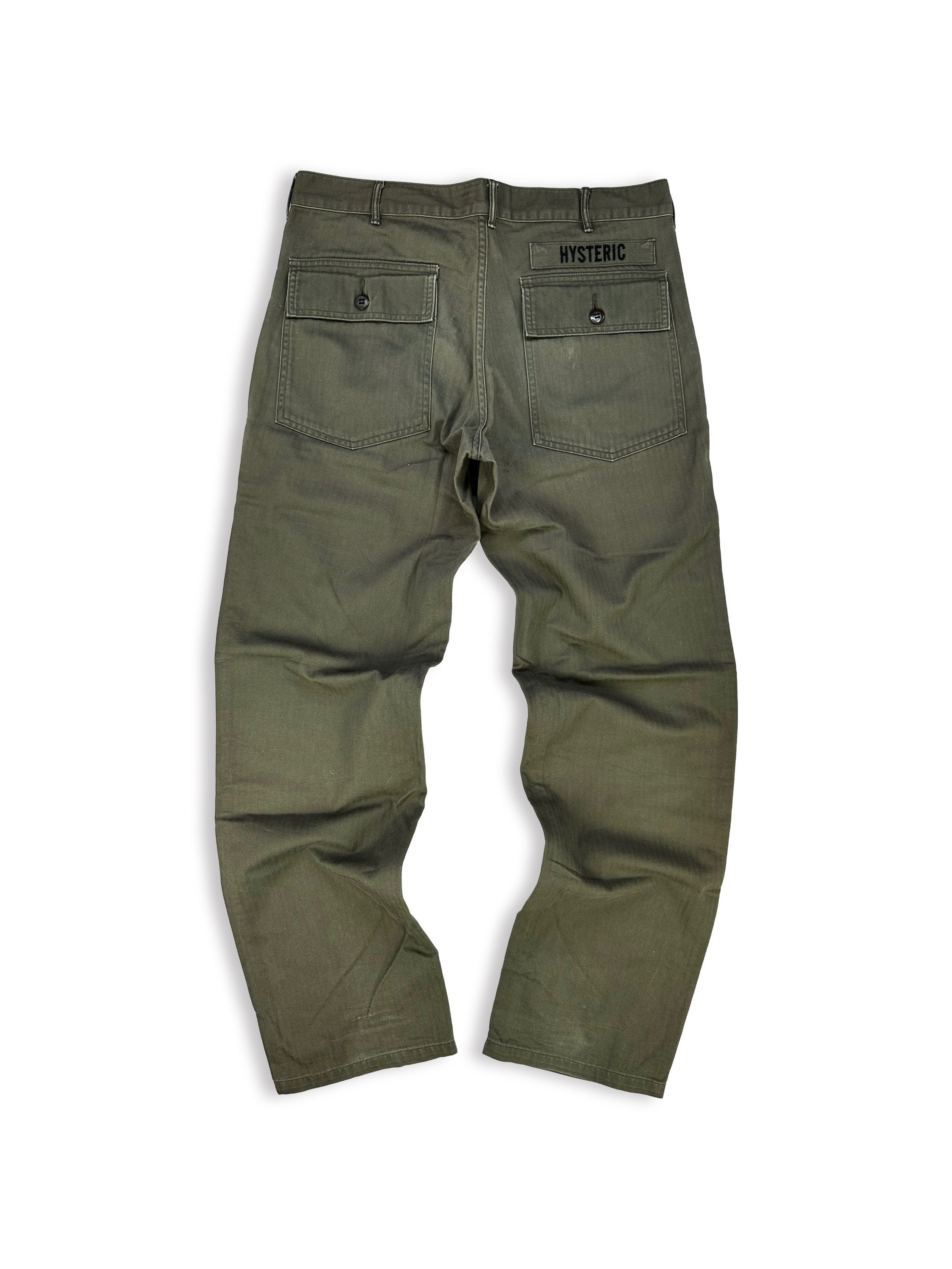 Hysteric Glamour Olive Green ‘Paneled’ Wide Cut Pants