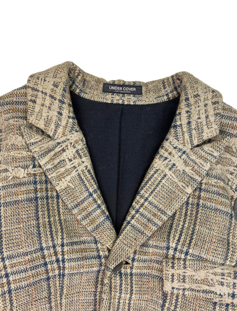 AW96 Undercover Hand Painted Barbed Wire Trench Coat