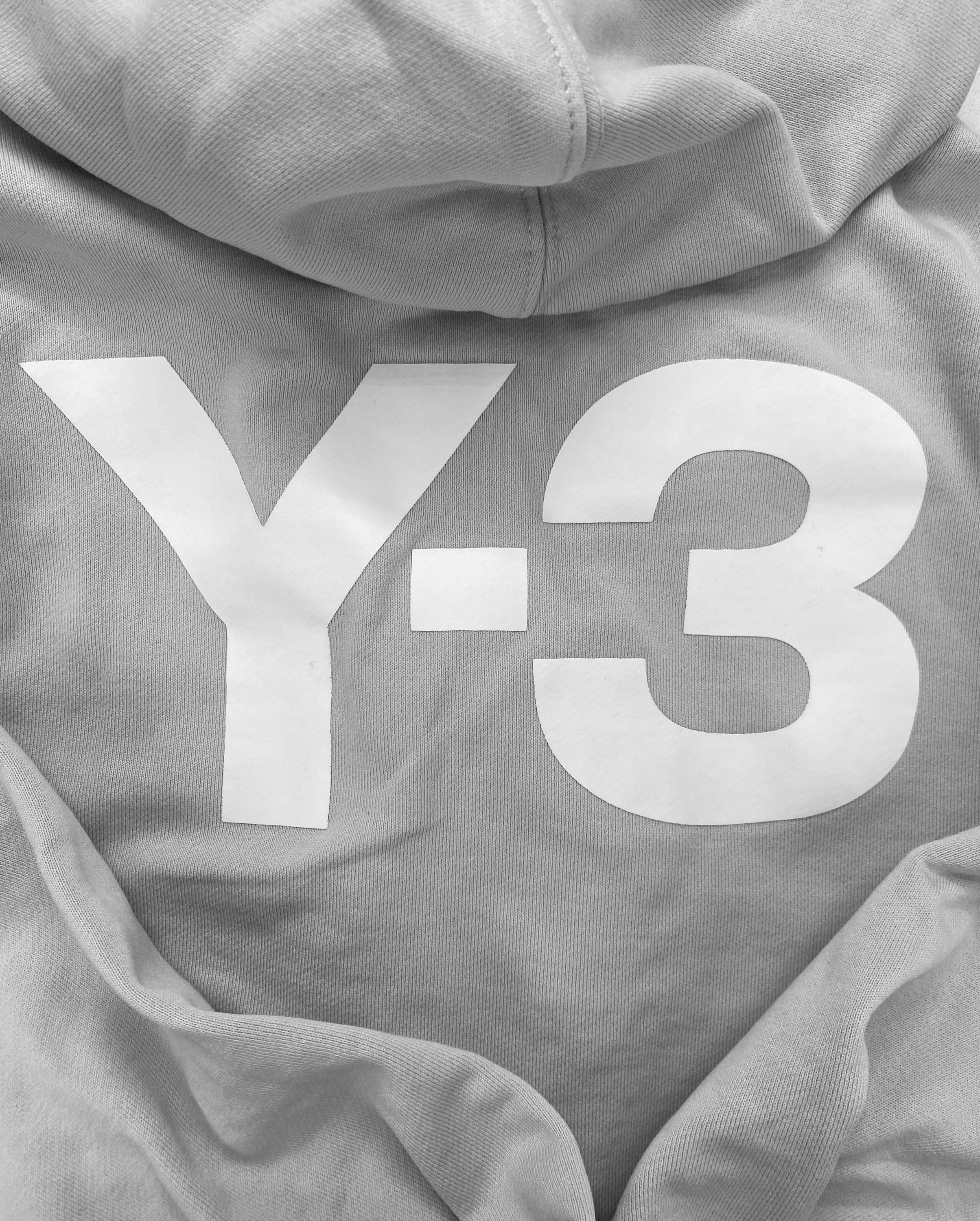 Y-3 Yohji Yamamoto x Adidas Heather Grey Full-zip Logo Hoodie