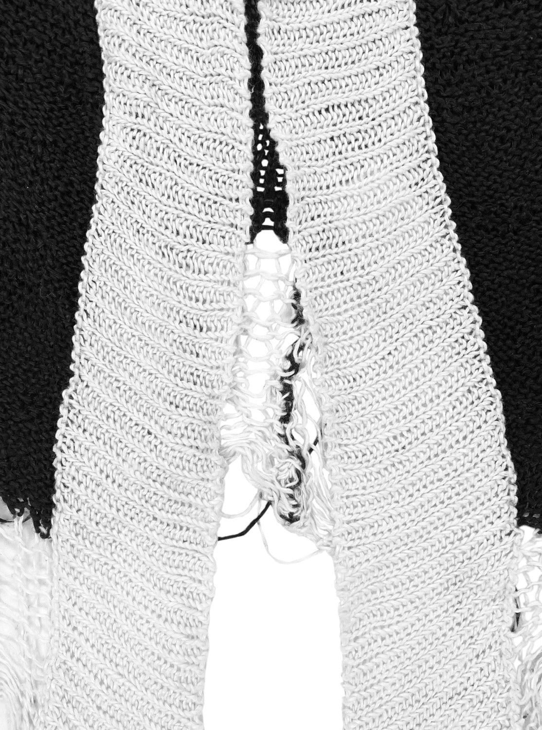 Ann Demeulemeester Loose Knit Two Tone Kimono
