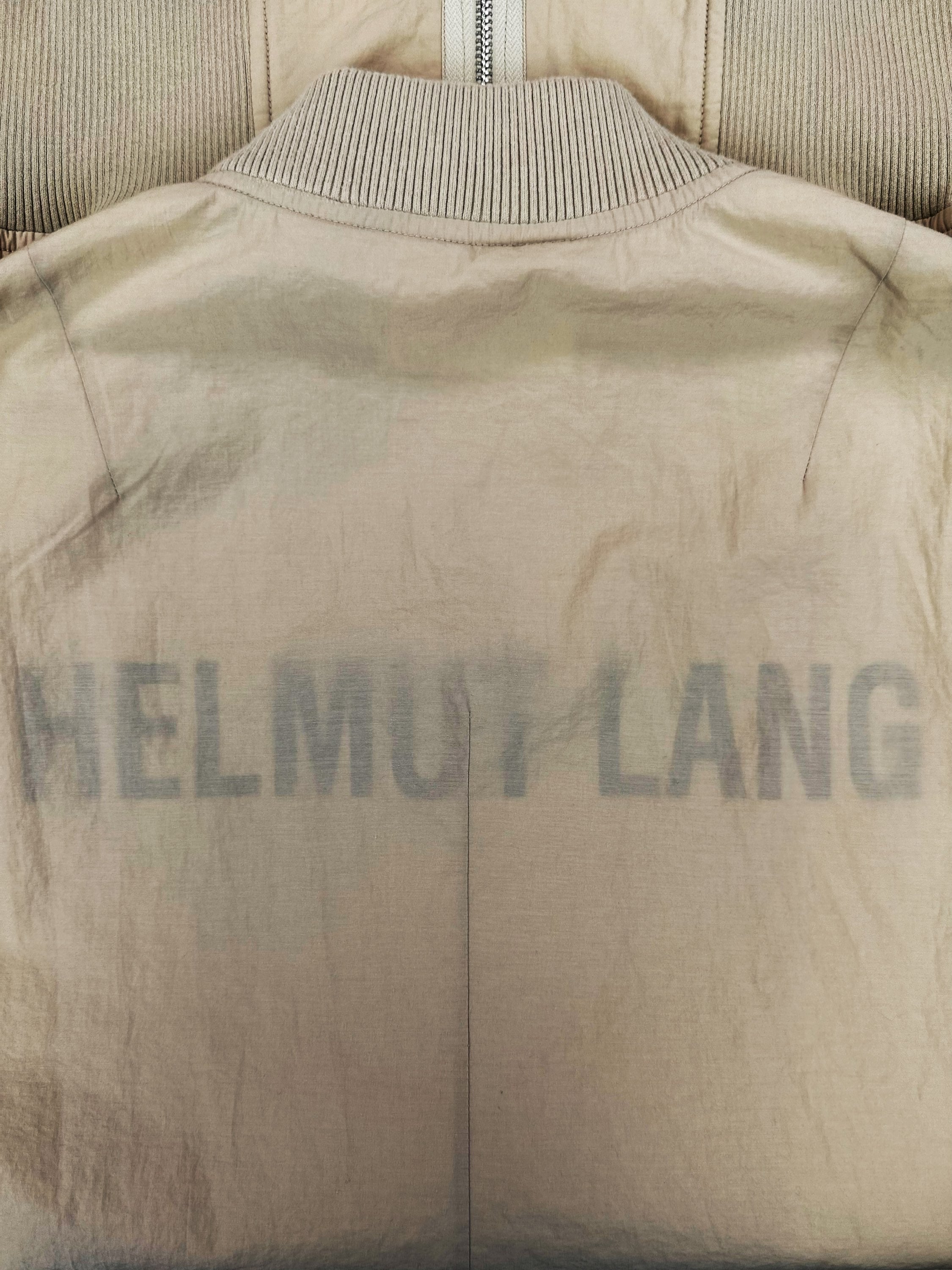 Helmut Lang ‘Translucent’ Back Logo MA-1 Parachute Bomber Jacket