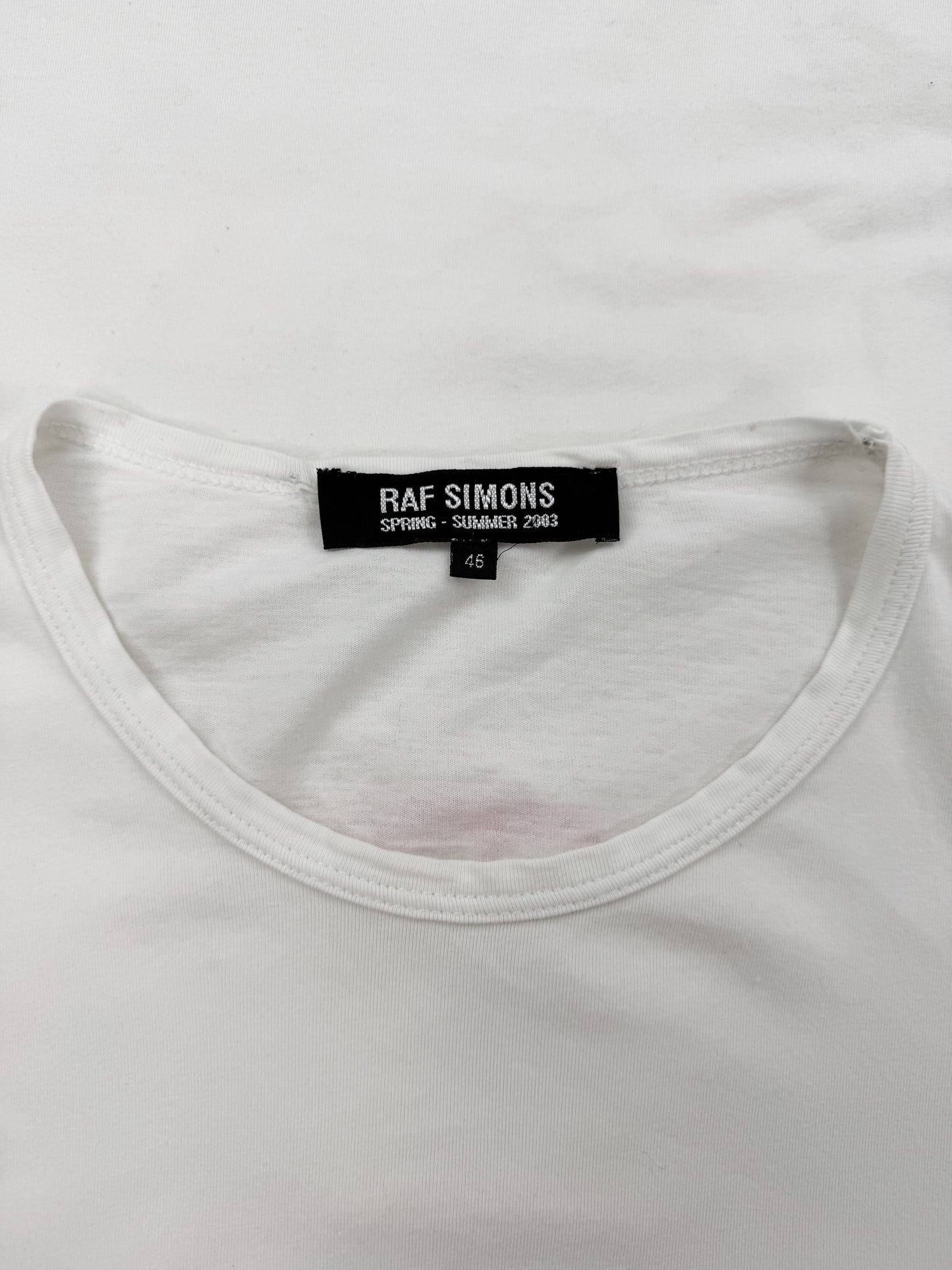 SS03 Raf Simons ‘Consumed’ White Membership Pending Long Sleeve Shirt