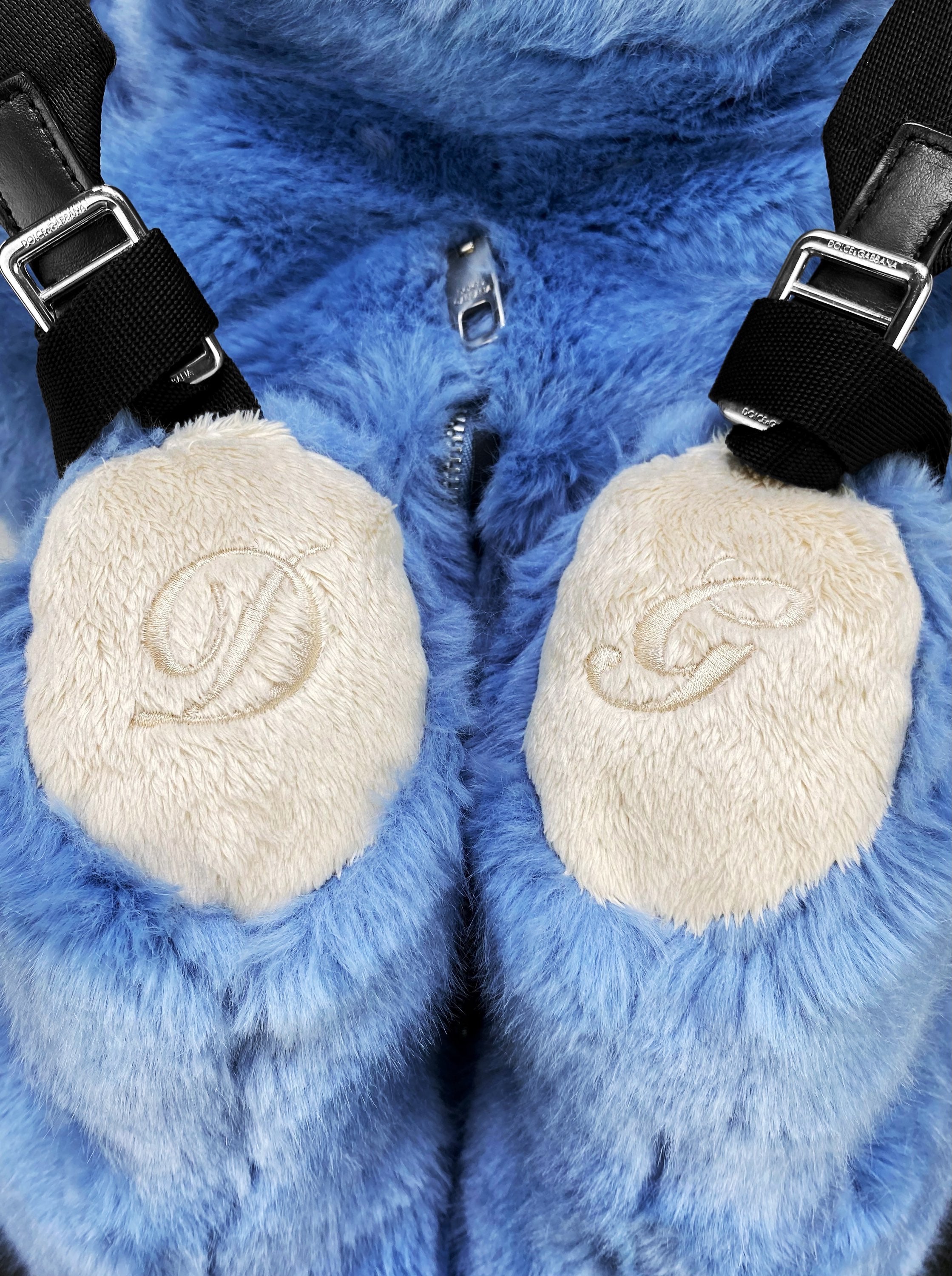 FW17 Dolce & Gabbana Full Size Polar Bear Faux Fur Plush Backpack