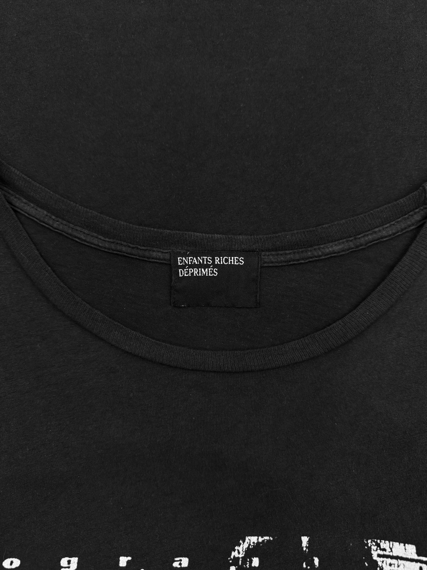 SS23 Enfants Riches Deprimes ‘Neglect Materialism’ Black Graphic T-Shirt