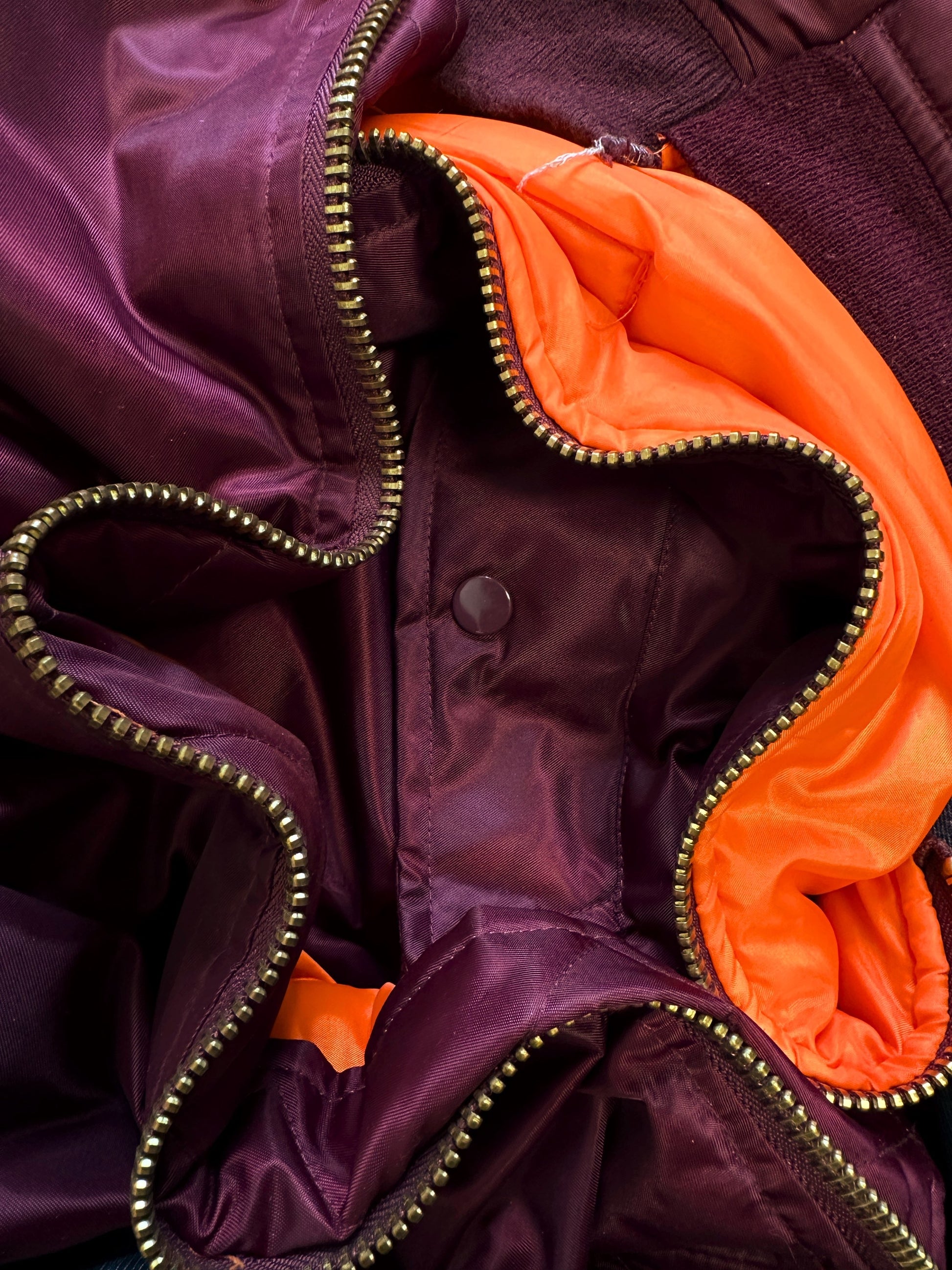 AW17 Vêtements ‘5XL’ Oversized Burgundy Nylon Bomber Jacket