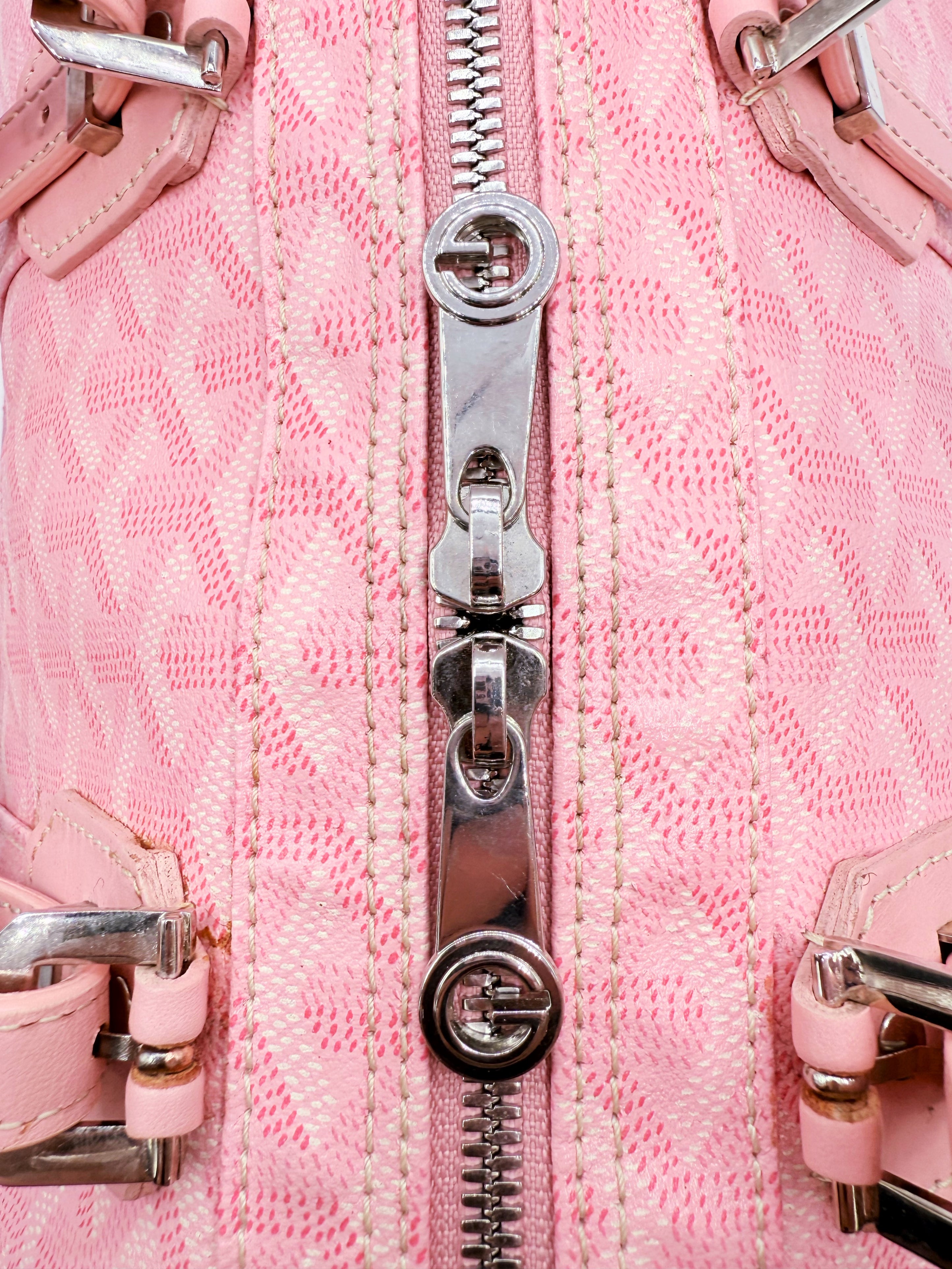 2008 Goyard 35 Sakura Baby Pink Japan Exclusive Croisière Leather Duffle Bag