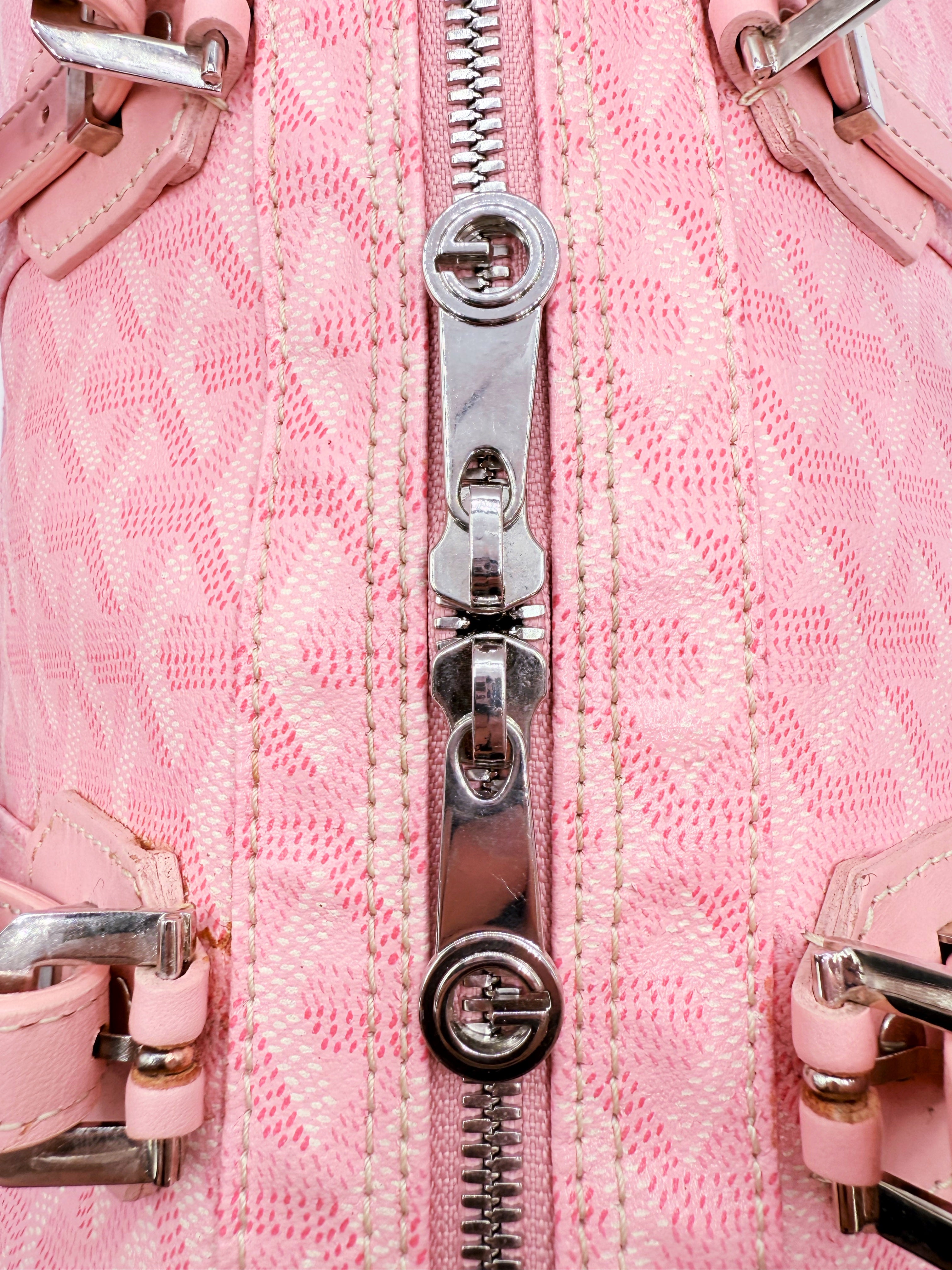 2008 Goyard 35 Sakura Baby Pink Japan Exclusive Croisière Leather Duffle Bag