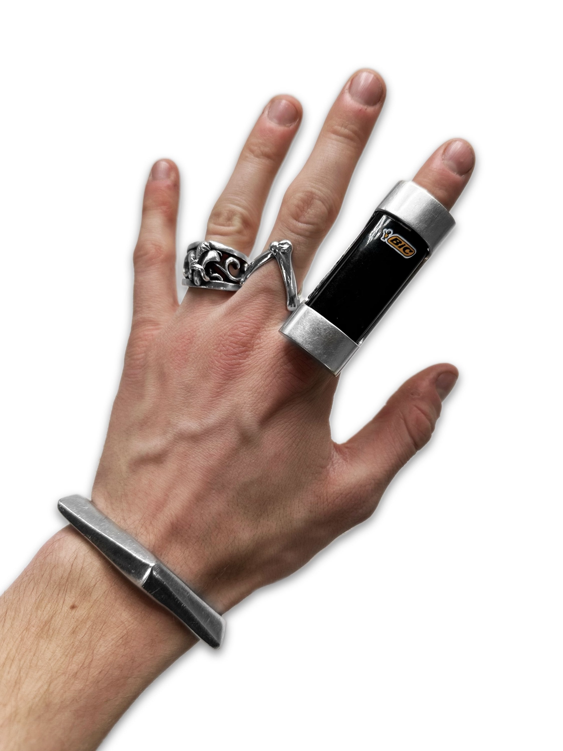 SS16 Vêtements ‘BIC Lighter’ Etched Silver Cut Out Ring