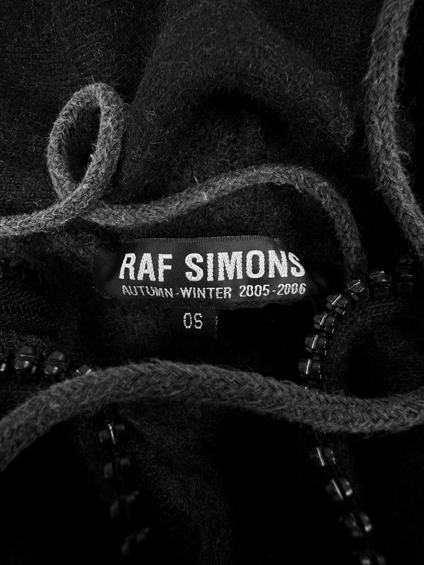 AW05 Raf Simons ‘History of My World’ Black Wool Cloak Cape