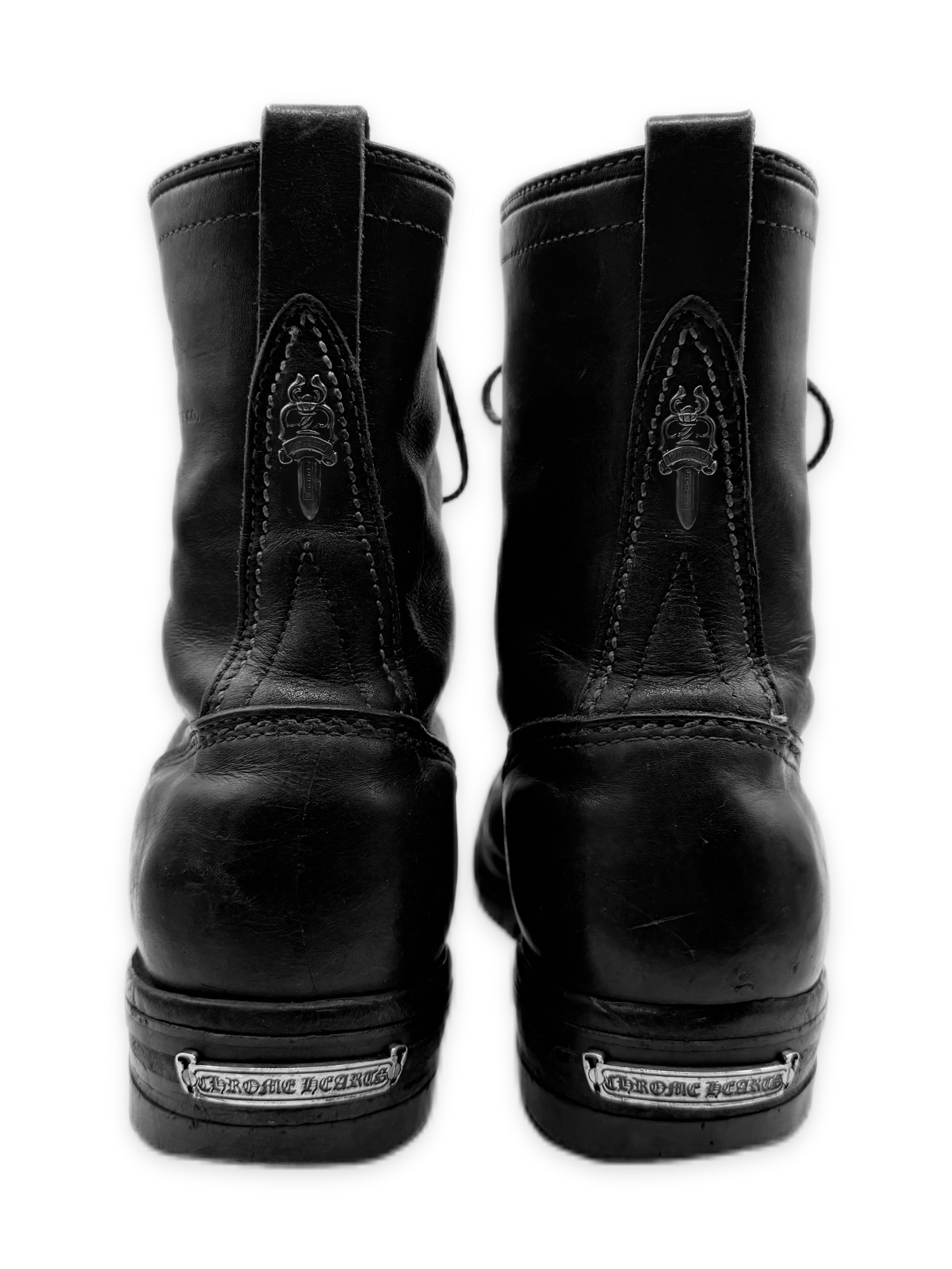 Chrome Hearts x Wesco ‘Jobmaster’ Black .925 Silver Leather Boots