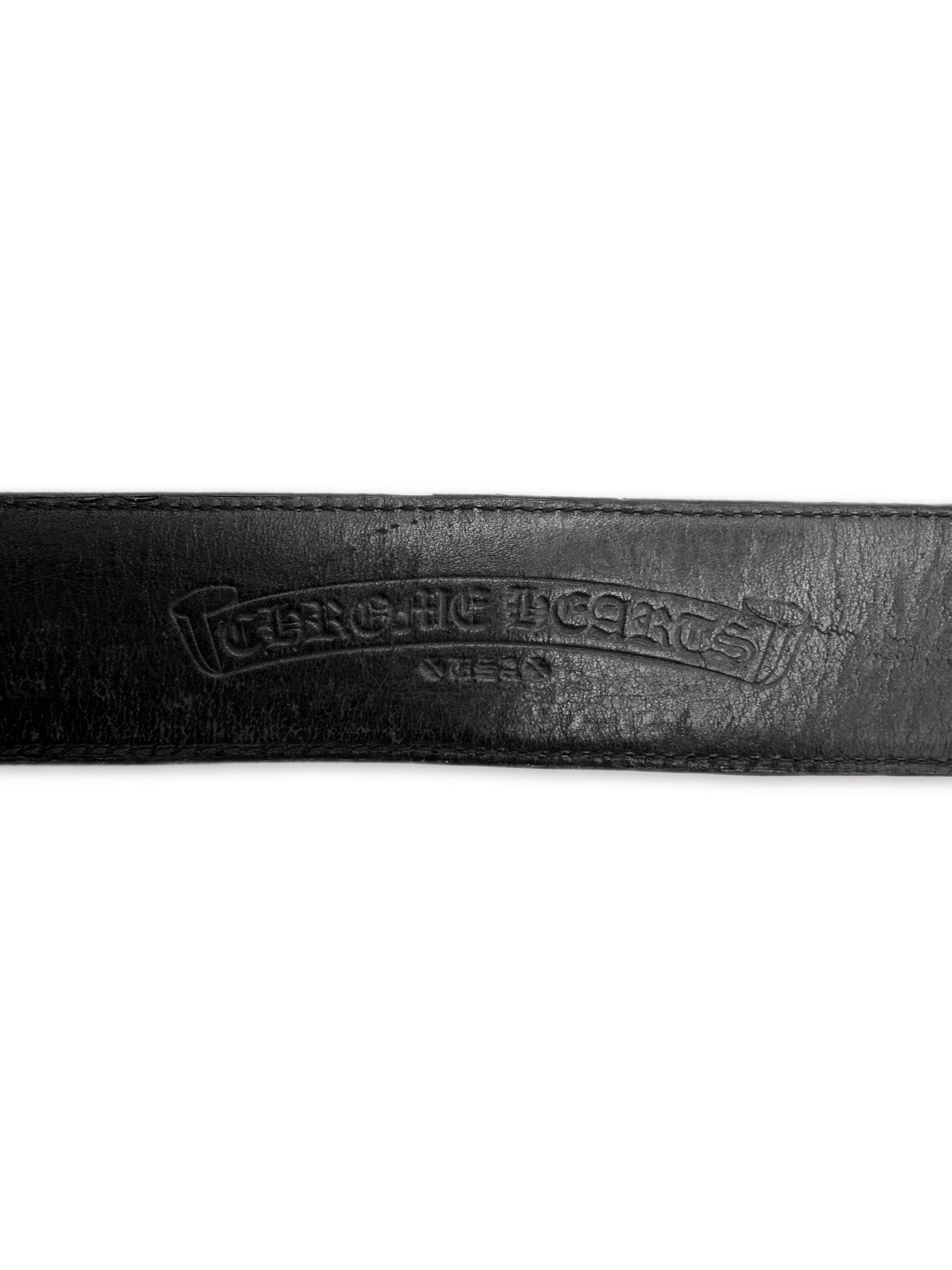 Chrome Hearts 3 Piece Western .925 Silver Leather Belt