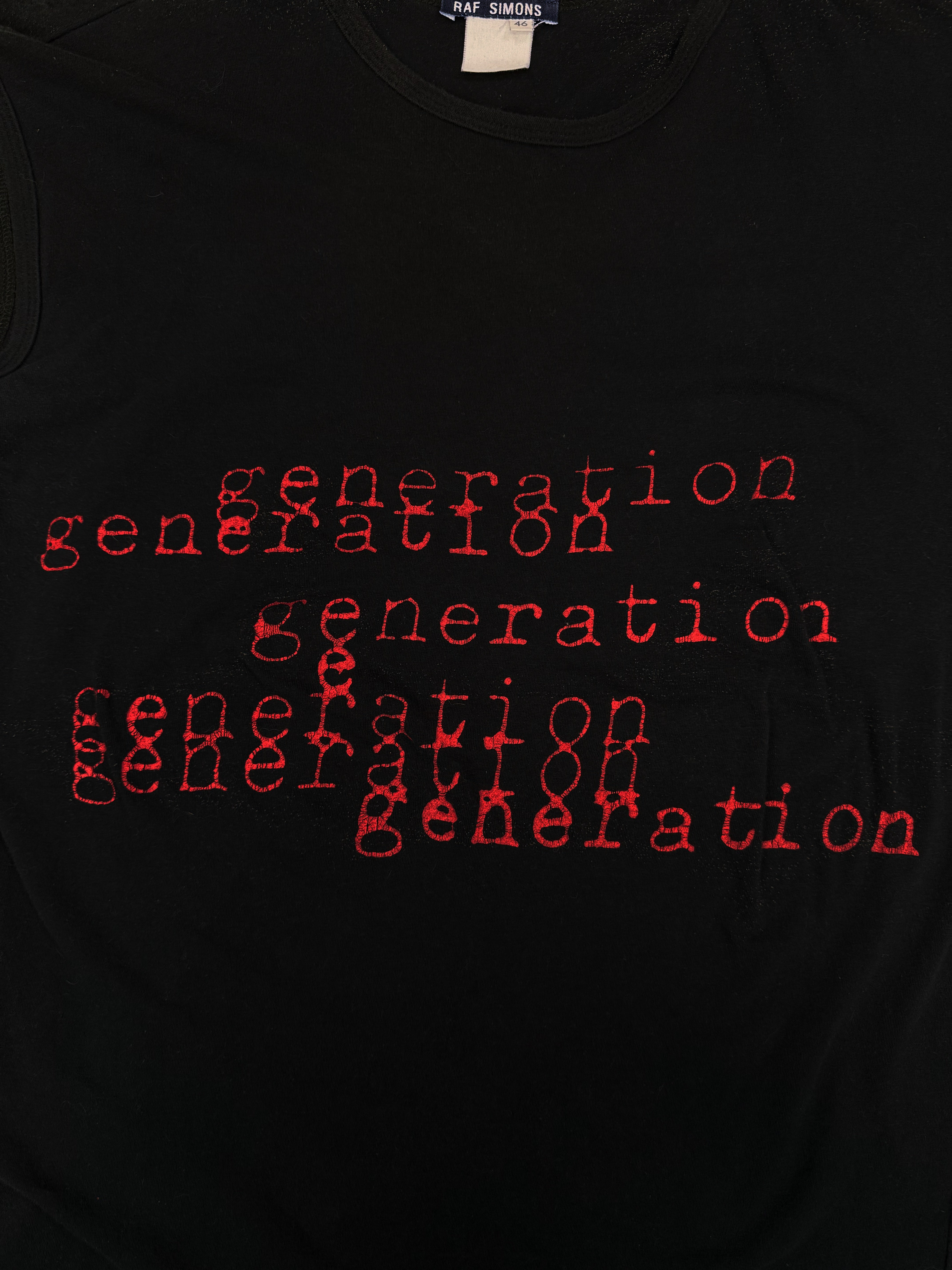 SS97 RAF SIMONS 'GENERATION' TEENAGE SUMMER CAMP GRAPHIC TANK-TOP