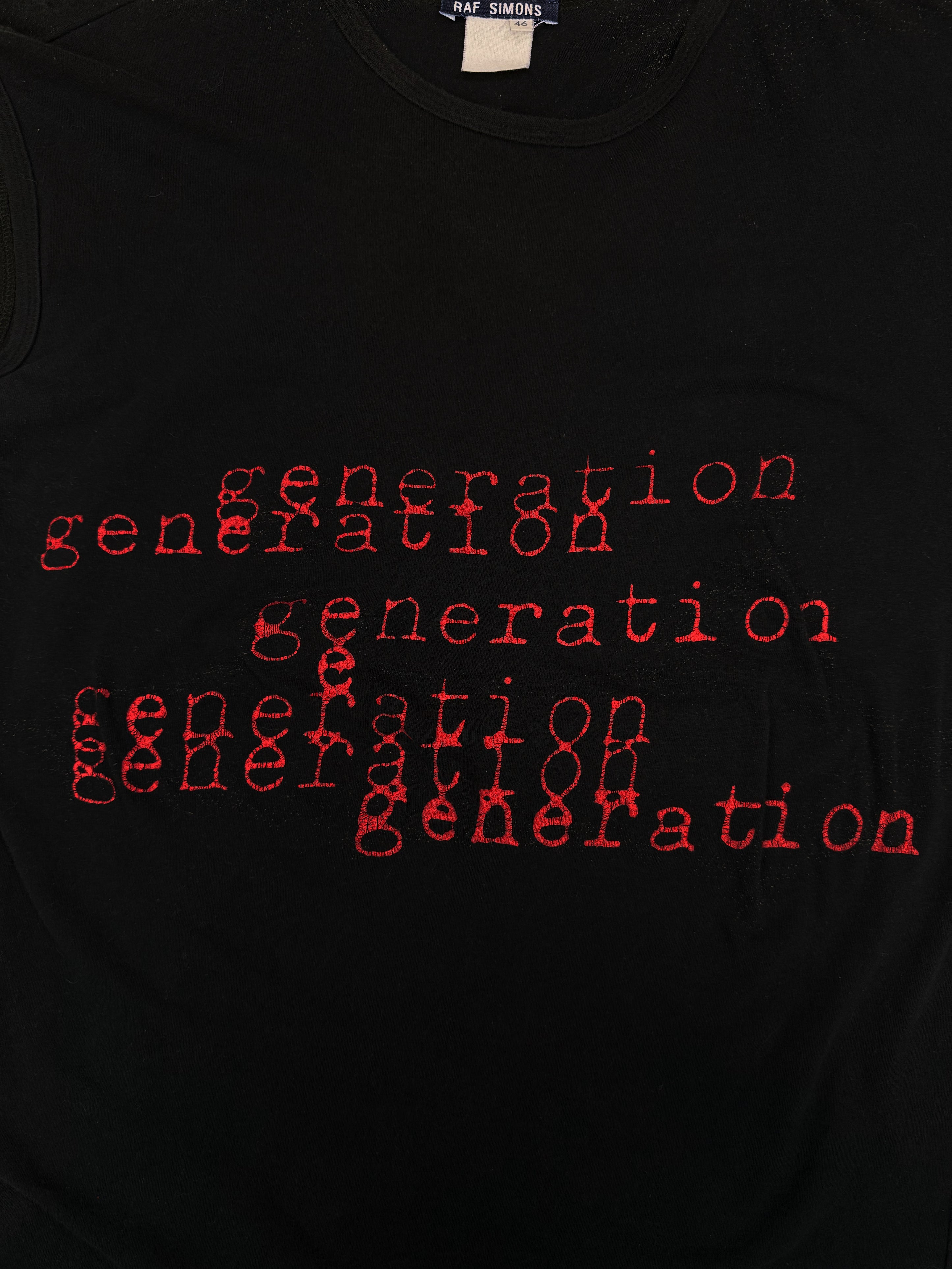 SS97 Raf Simons ‘Generation’ Teenage Summer Camp Graphic Tank-top