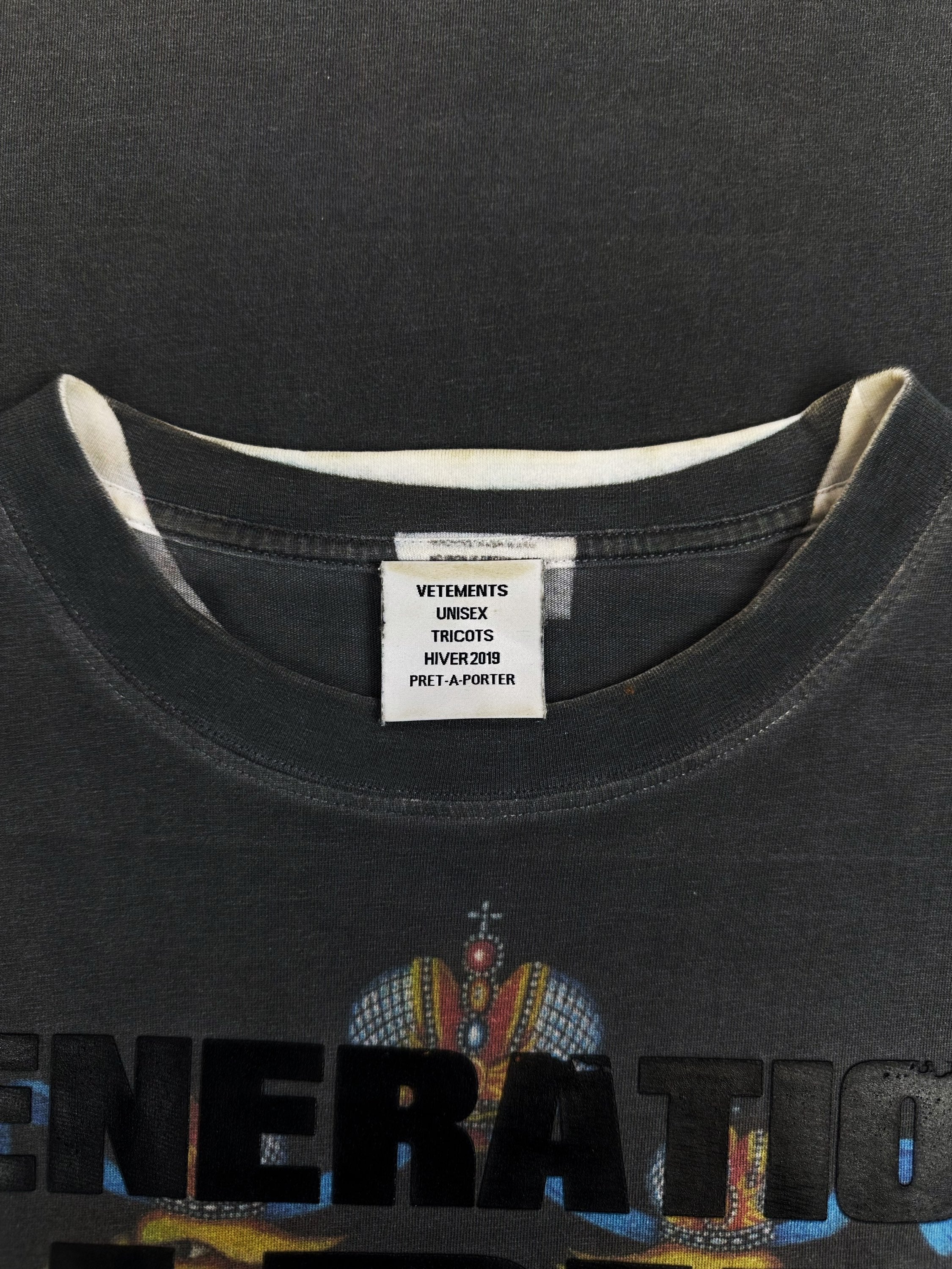 AW19 Vetements ‘Generation Alpha’ Trompe L’Oeil Printed T-Shirt