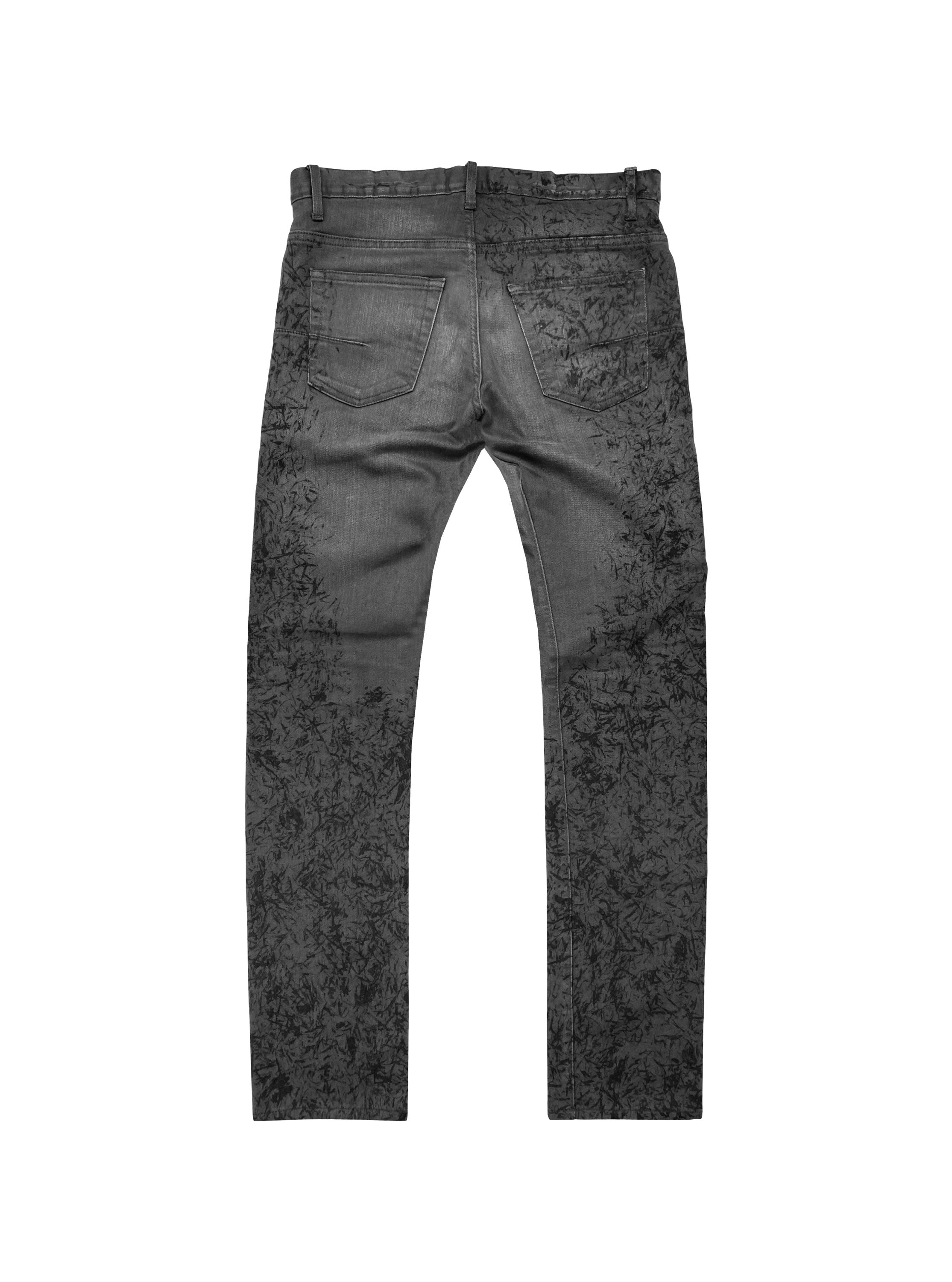 FW10 Dior Homme Pendulum Paint Splatter Stone Wash Denim