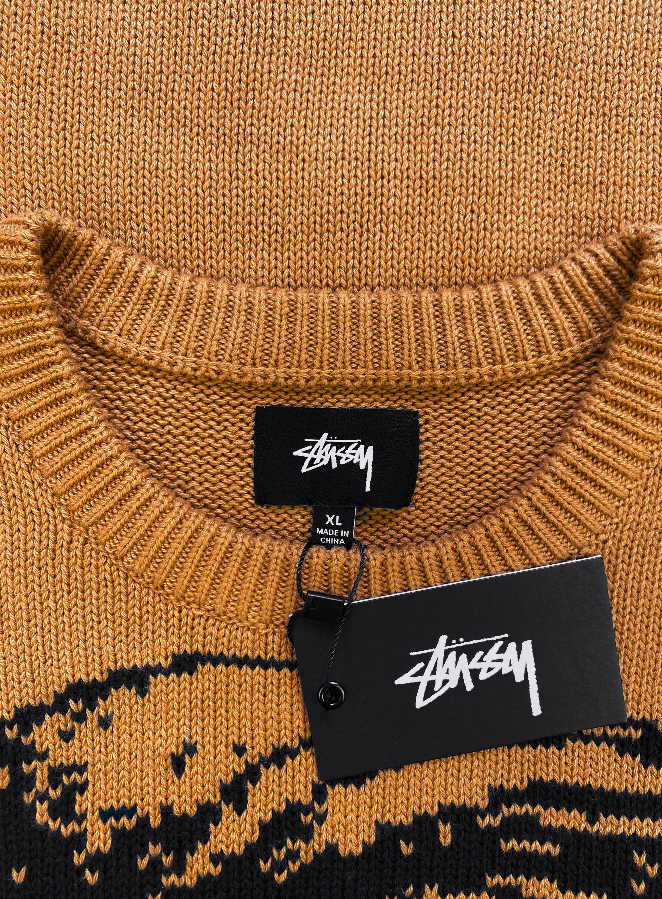 SS22 Stüssy ‘Venus’ Face Negative Graphic Knitted Sweater
