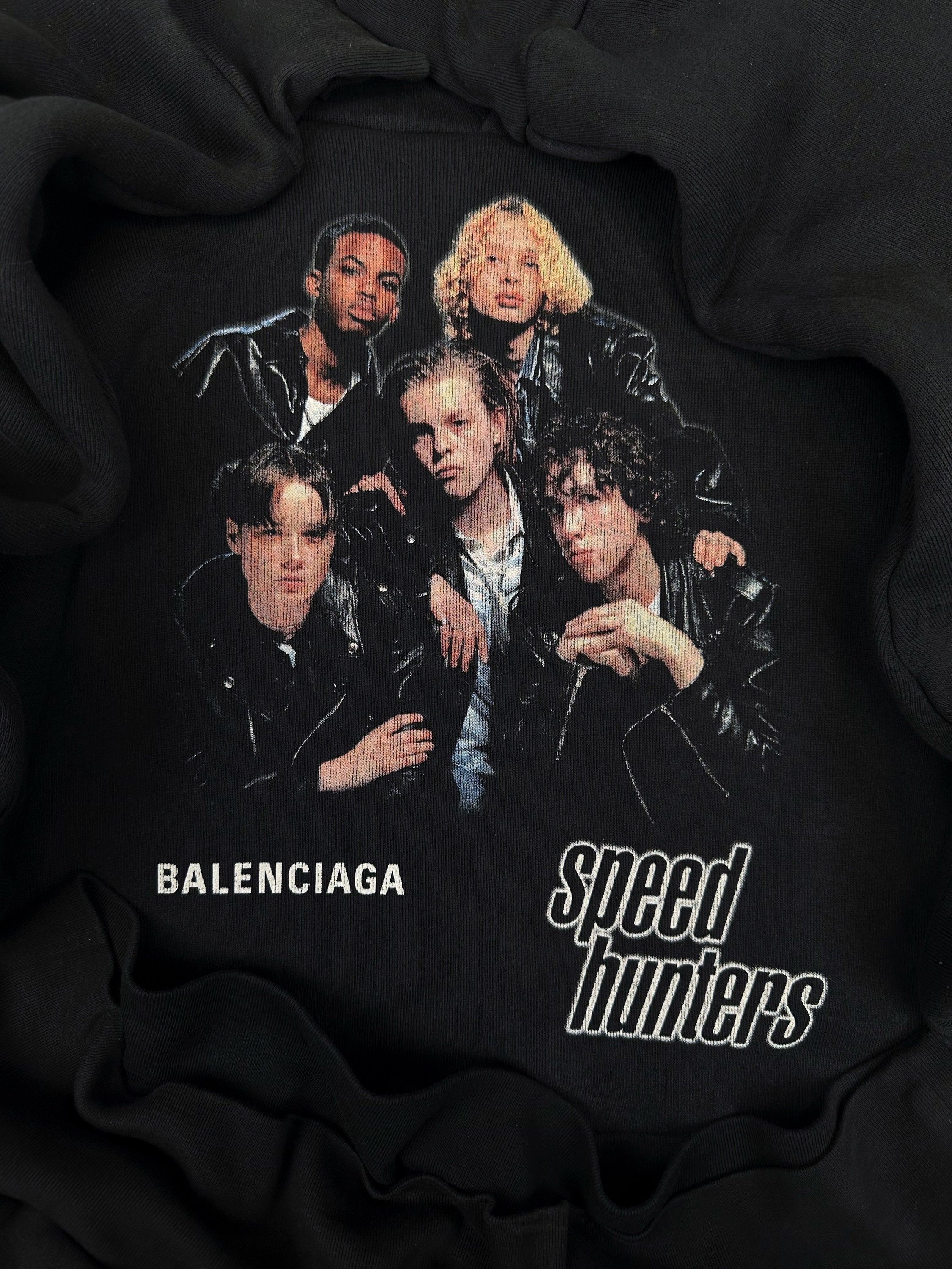 AW18 Balenciaga ‘Speedhunters’ Black Double Layered Hoodie