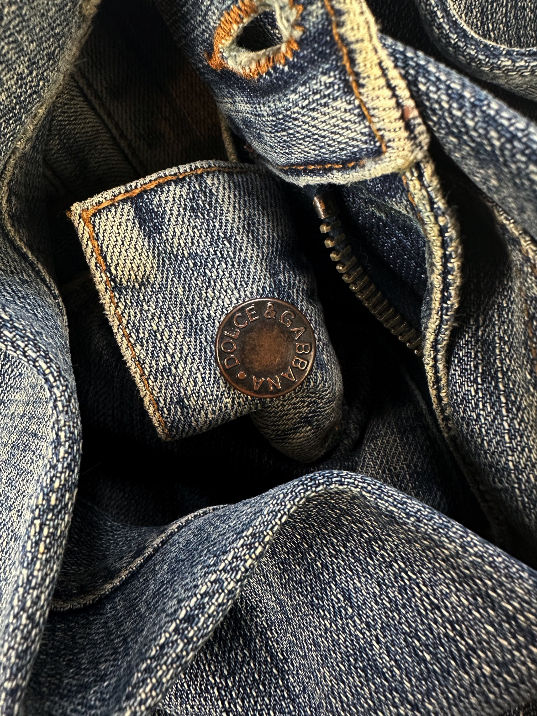 00s Dolce & Gabbana Dirt Wash Distressed DG Denim