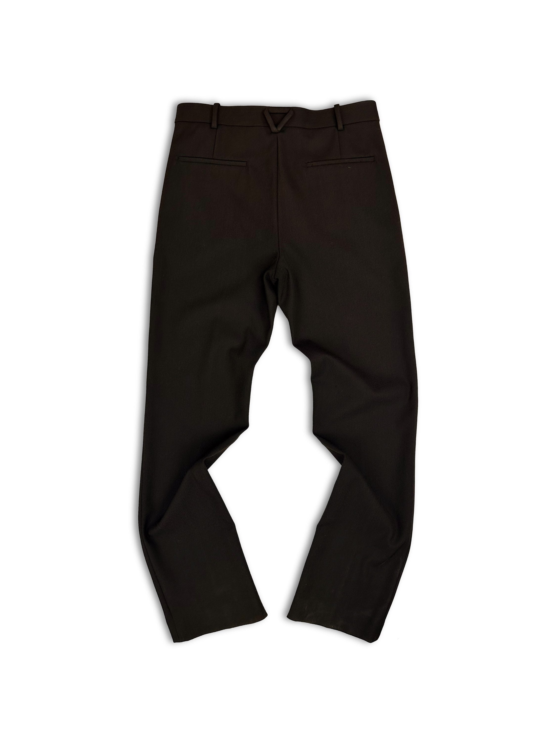 Bottega Veneta Dark Brown Flared Heavy Weight Trousers