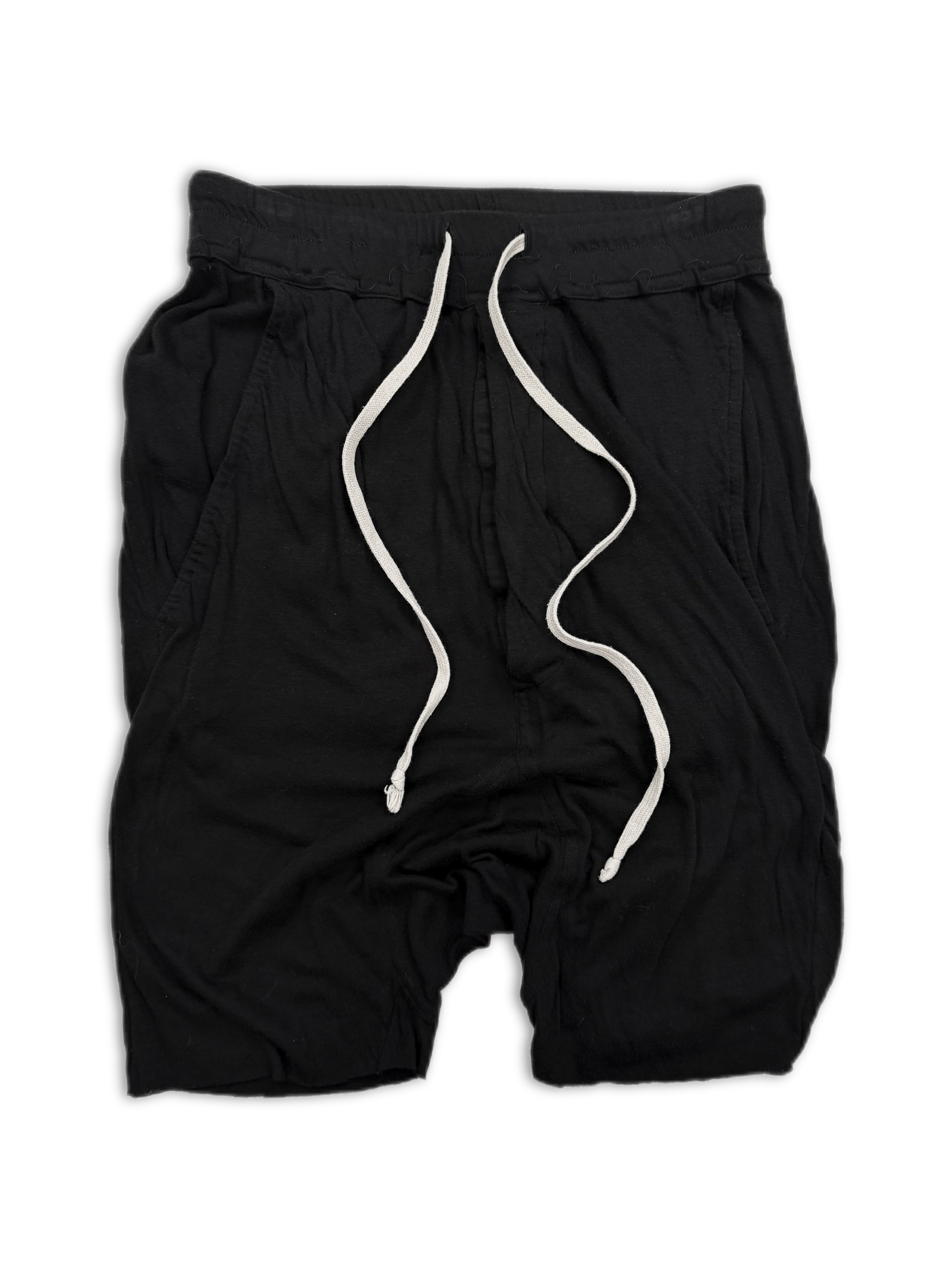 Rick Owens Lilies Light Weight Black Elasticated Shorts