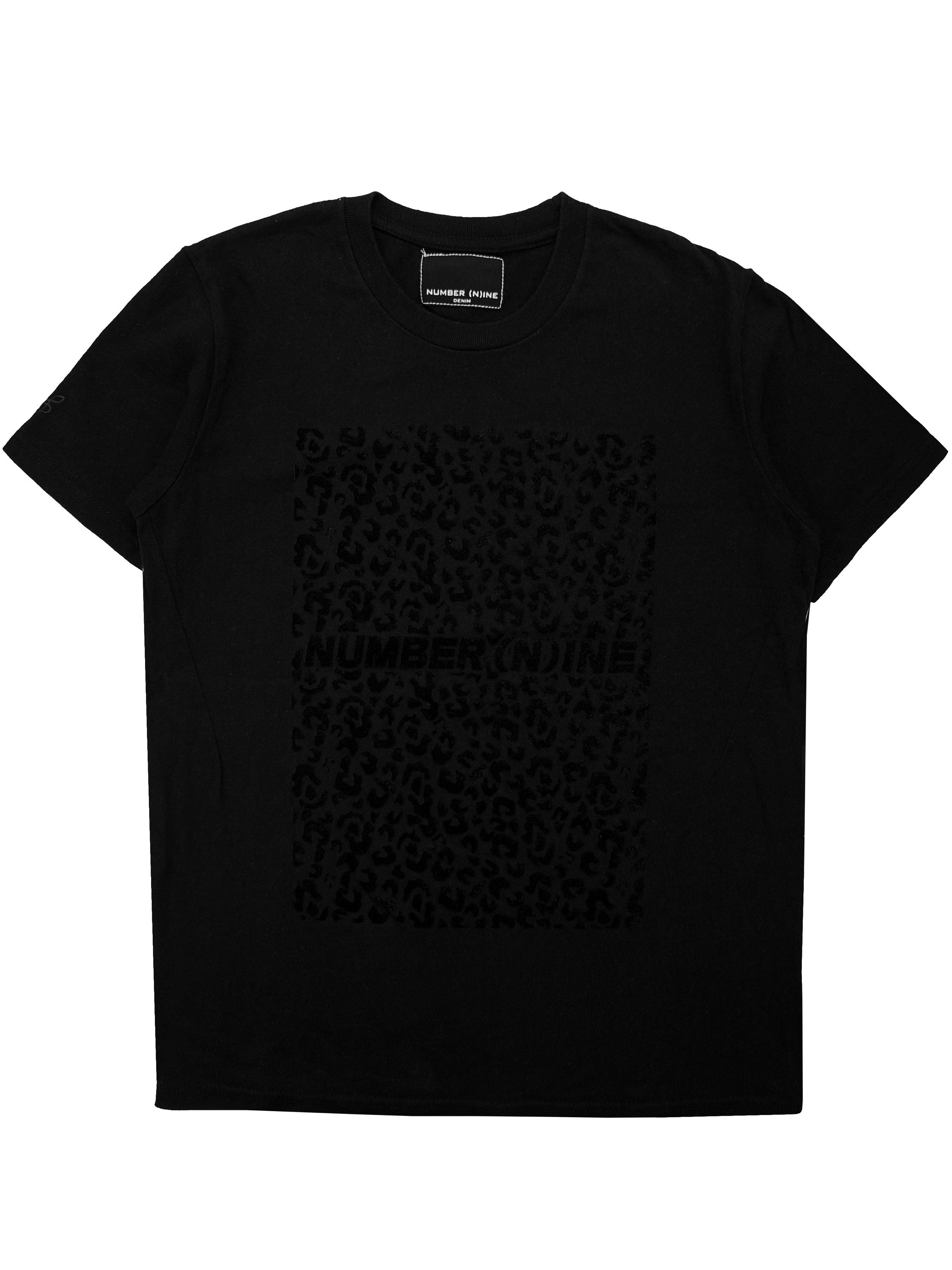 Number (N)ine Cheetah Print Black Logo T-Shirt
