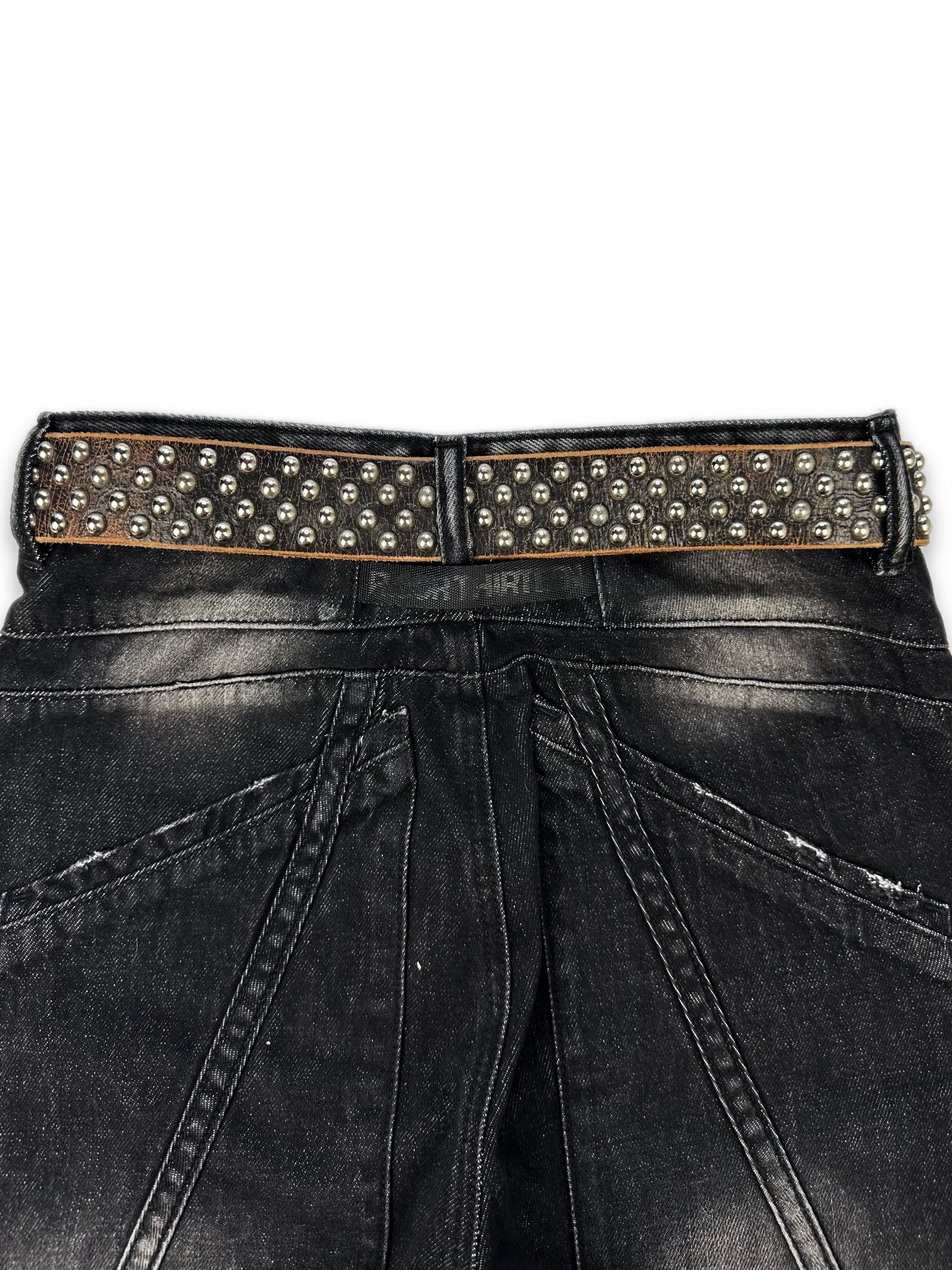 00s Hysteric Glamour Brown Leather Studded Belt