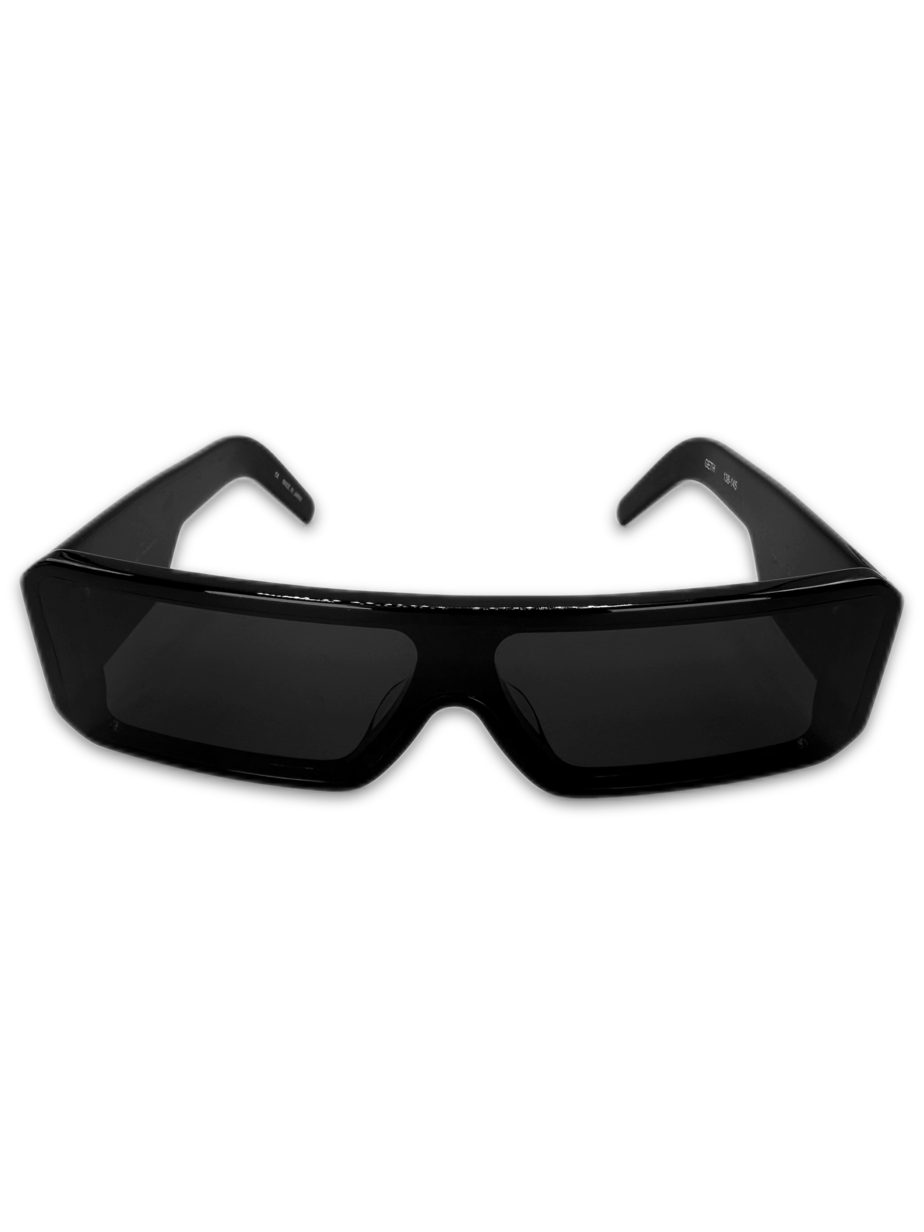 Rick Owens ‘Geth’ Rectangular Black Sunglasses