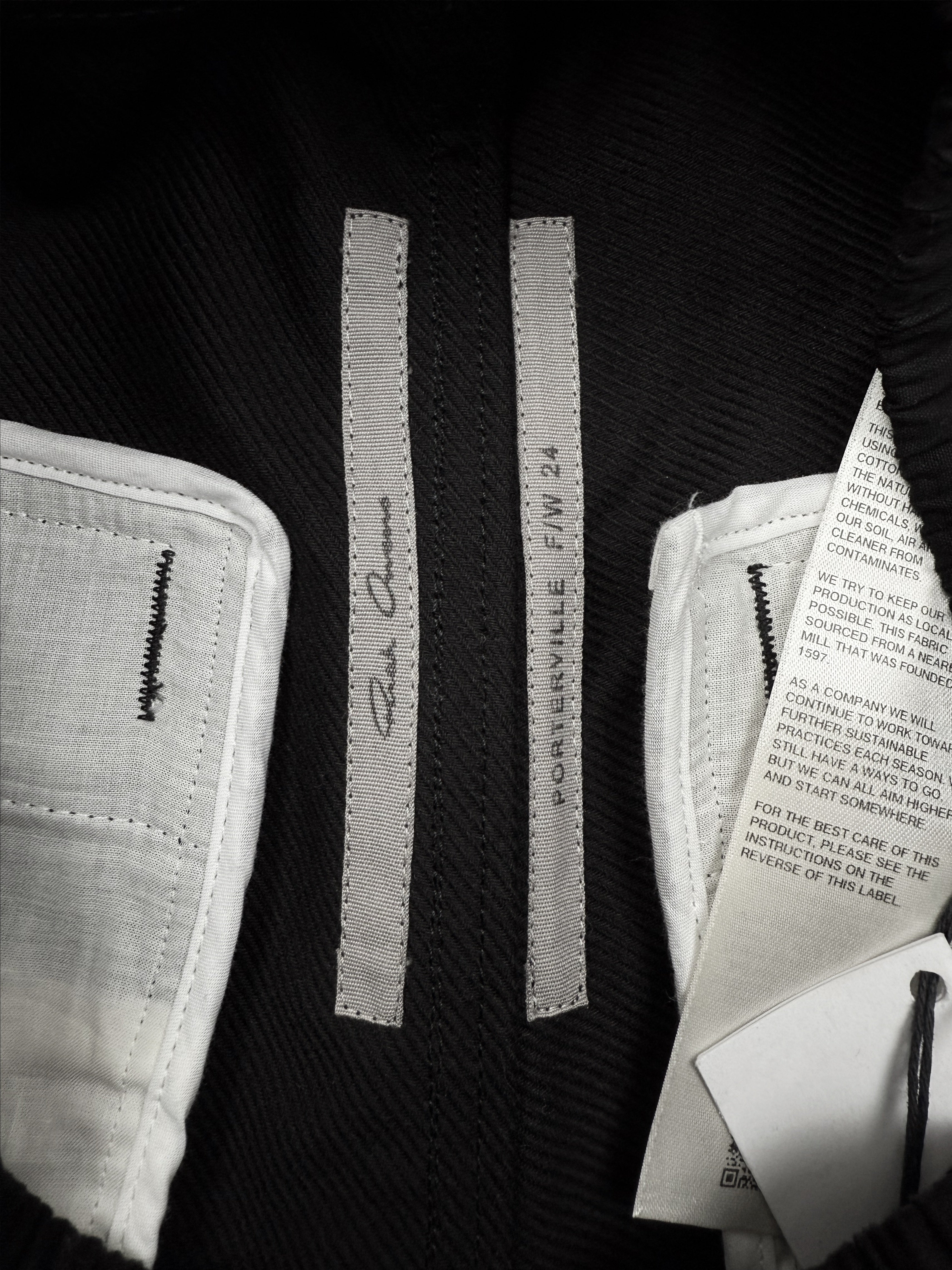 AW23 Rick Owens ‘Bela’ Luxor Moleskin Wide Leg Cargo Pants