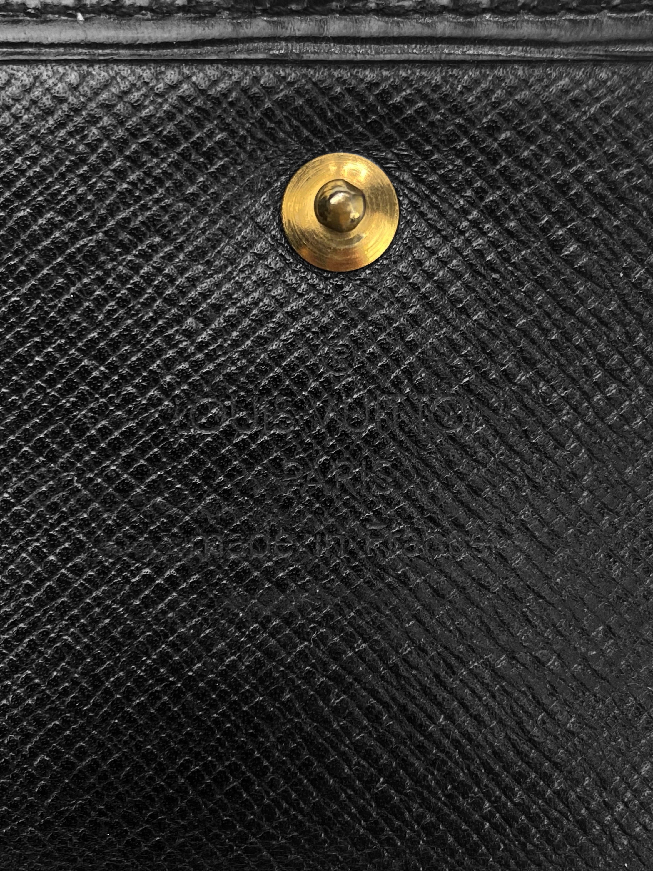 Louis Vuitton Black Epi Logo Trifold Wallet