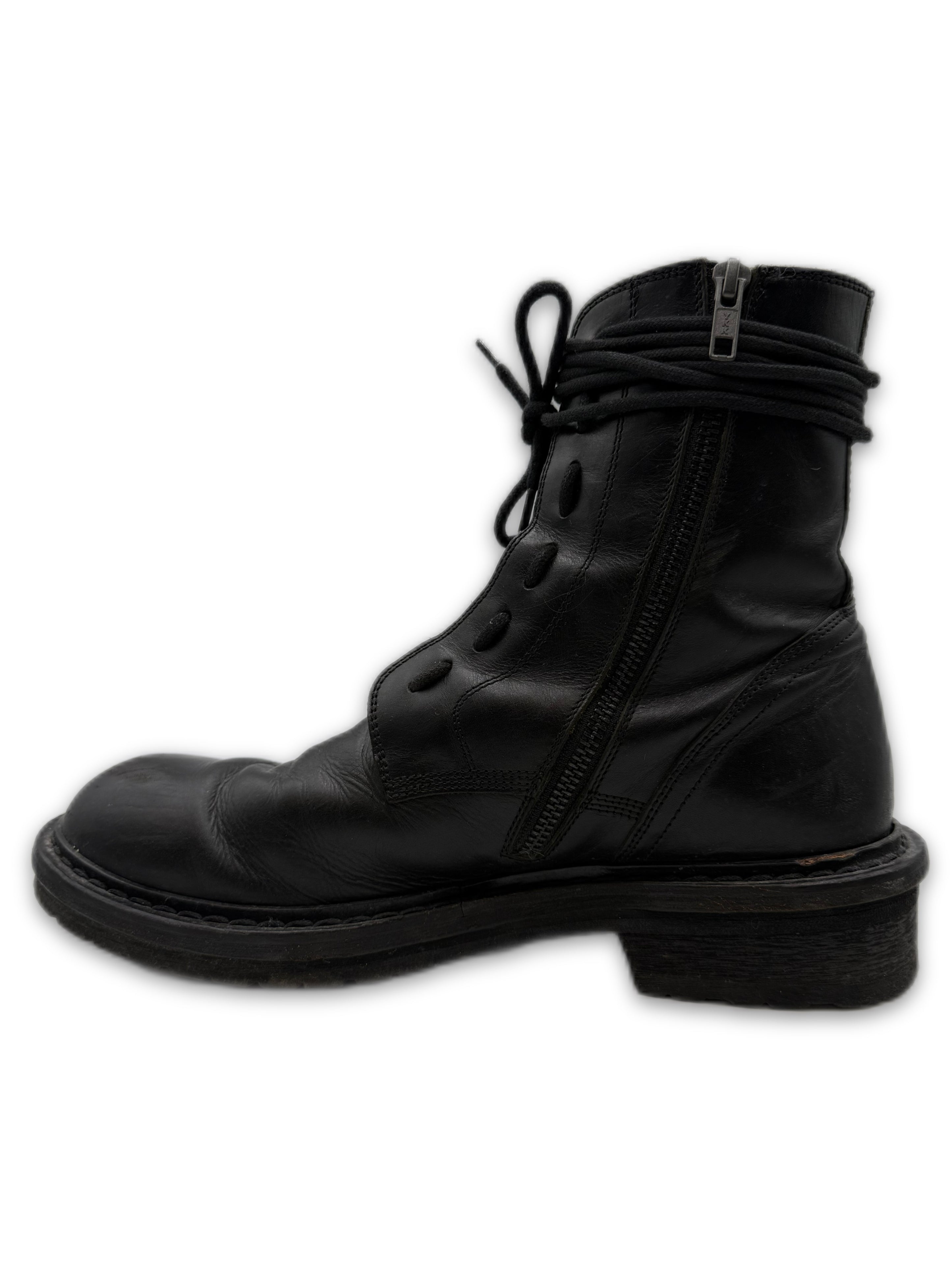 Ann Demeulemeester Hi-top Black Lace Combat Boots