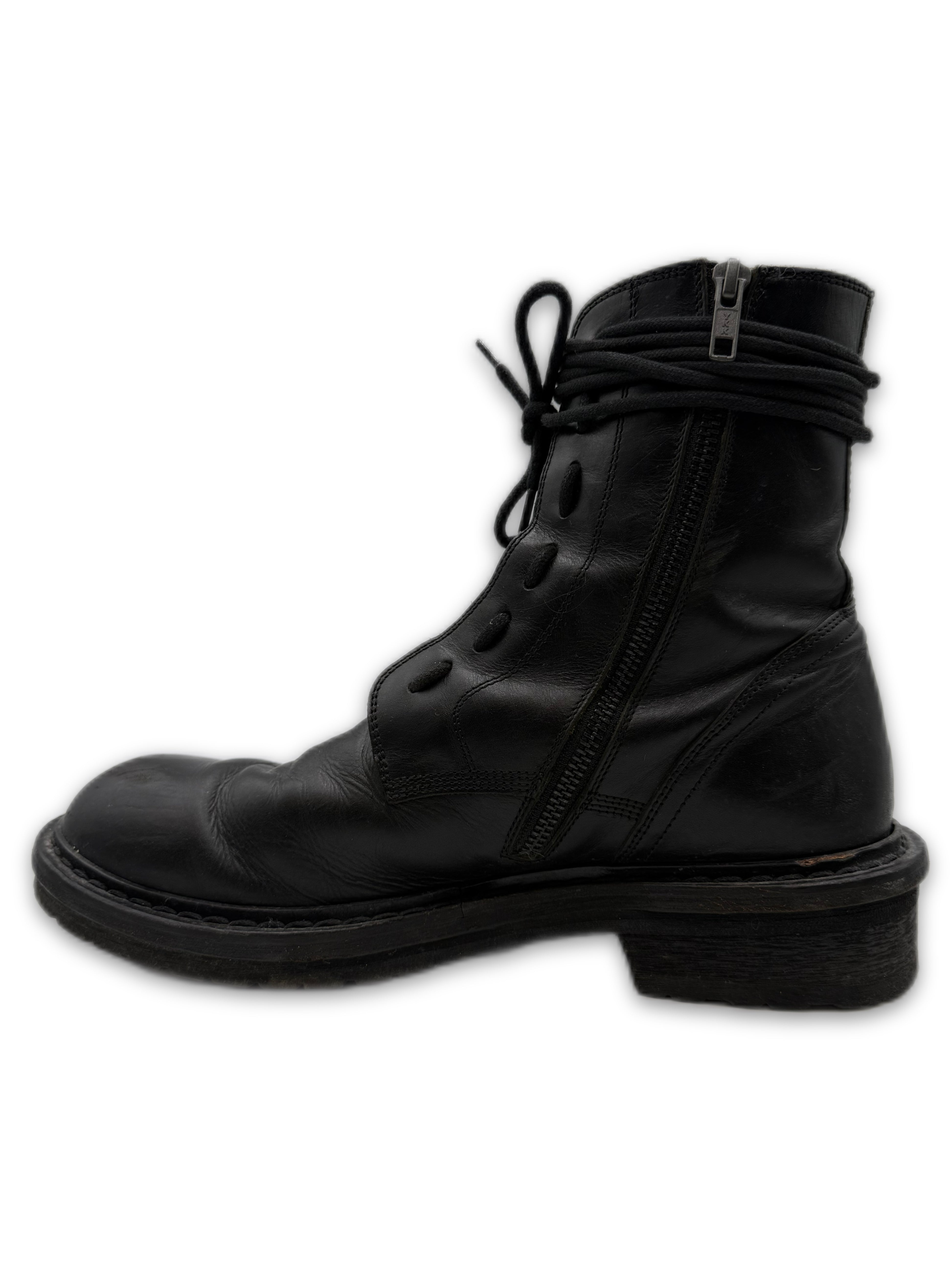 Ann Demeulemeester Hi-top Black Lace Combat Boots