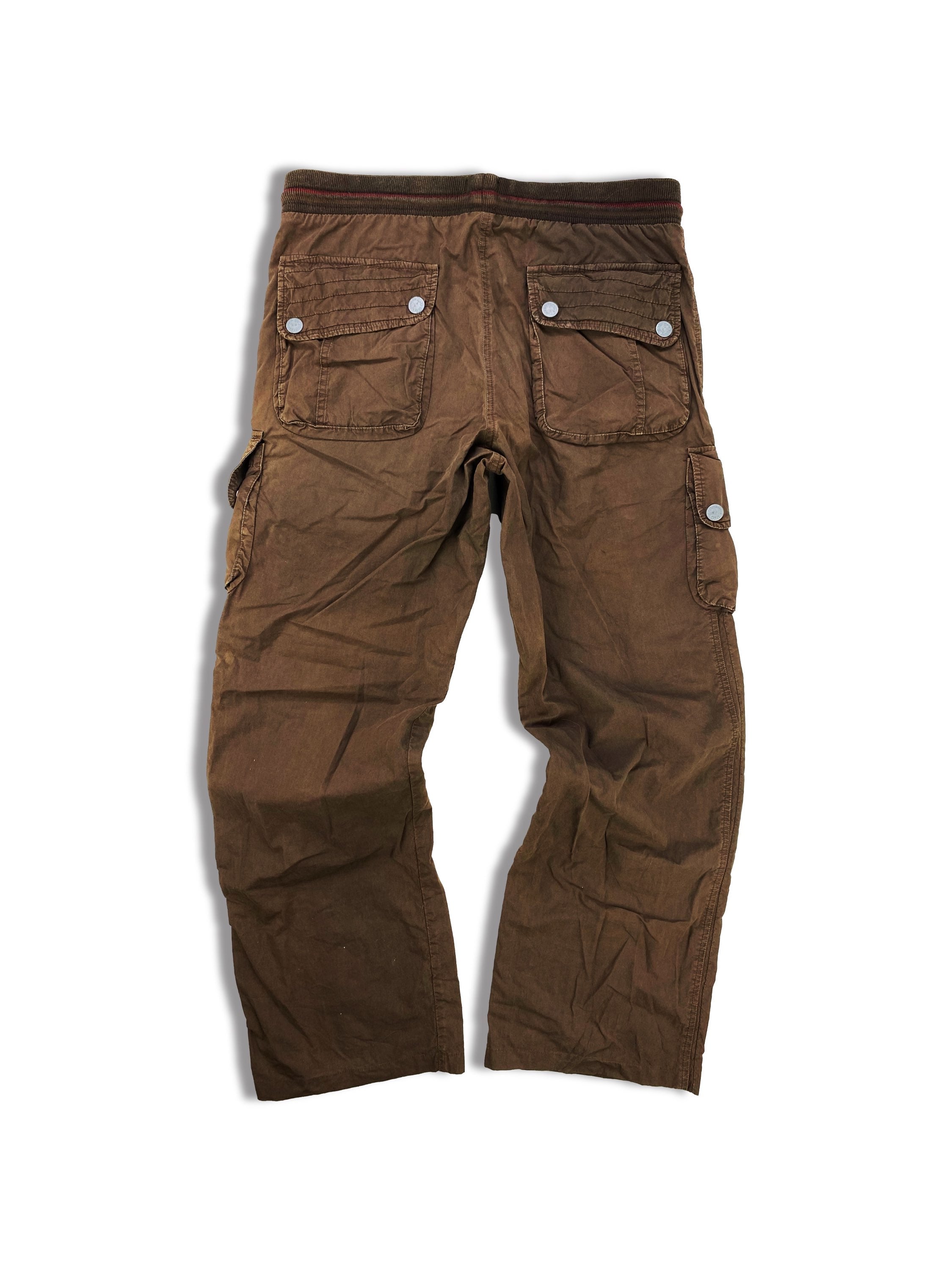 2000s Dolce &amp; Gabbana Mocha Brown Metallic Cargo Pants