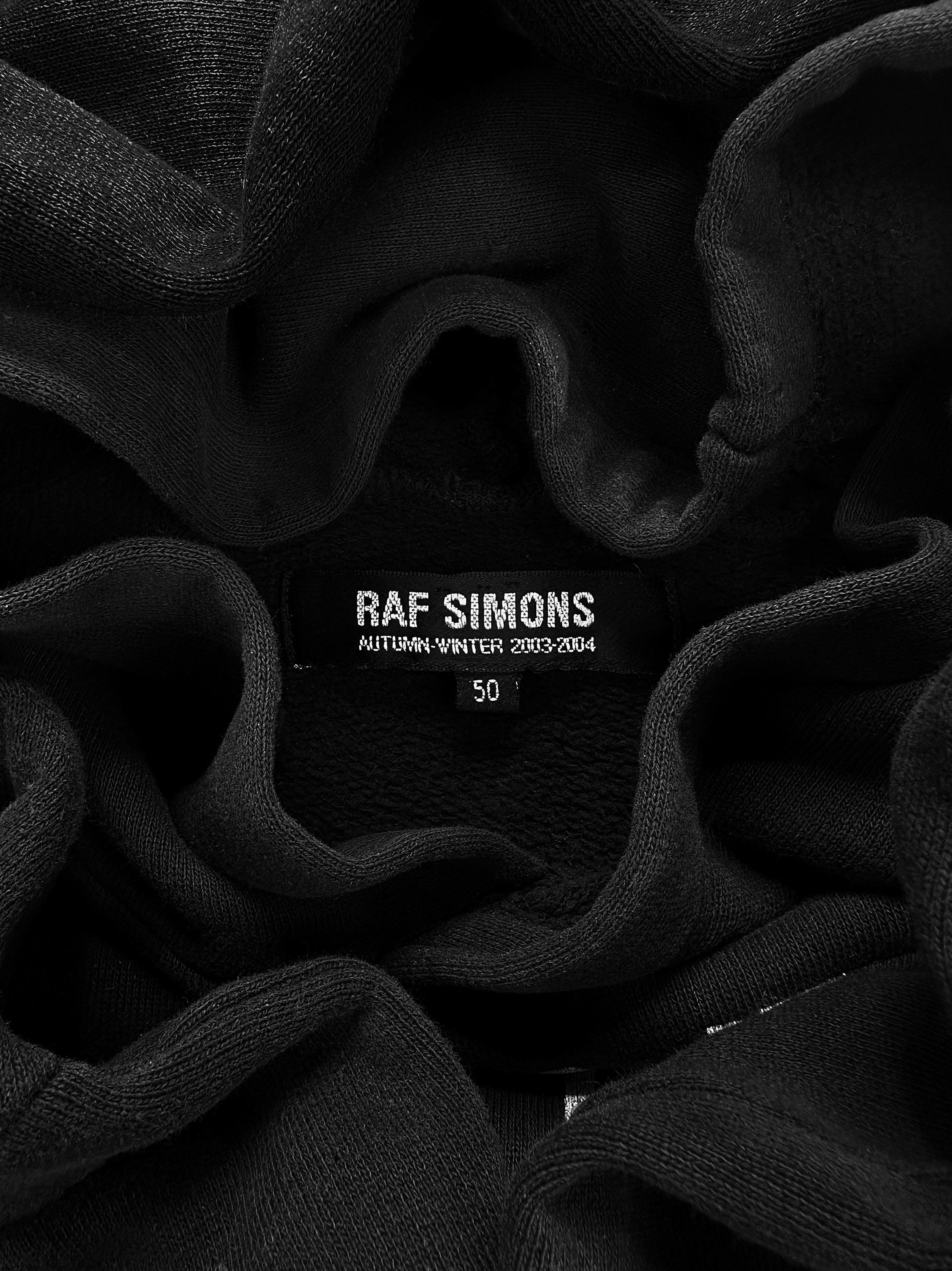 AW03 Raf Simons ‘New Order’ Hand of God Black Graphic Hoodie