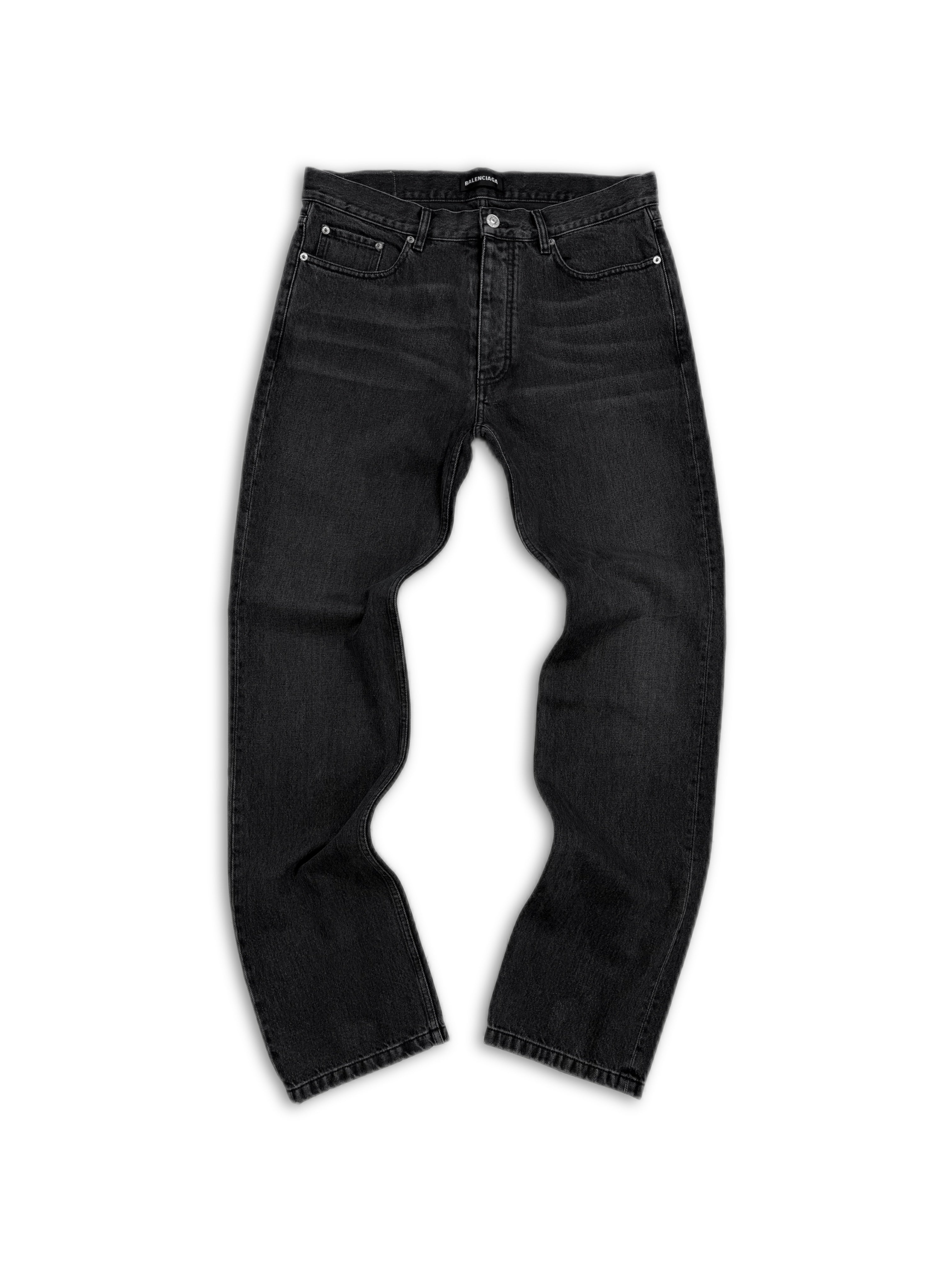 AW22 Balenciaga Japanese Organic Washed Black Denim