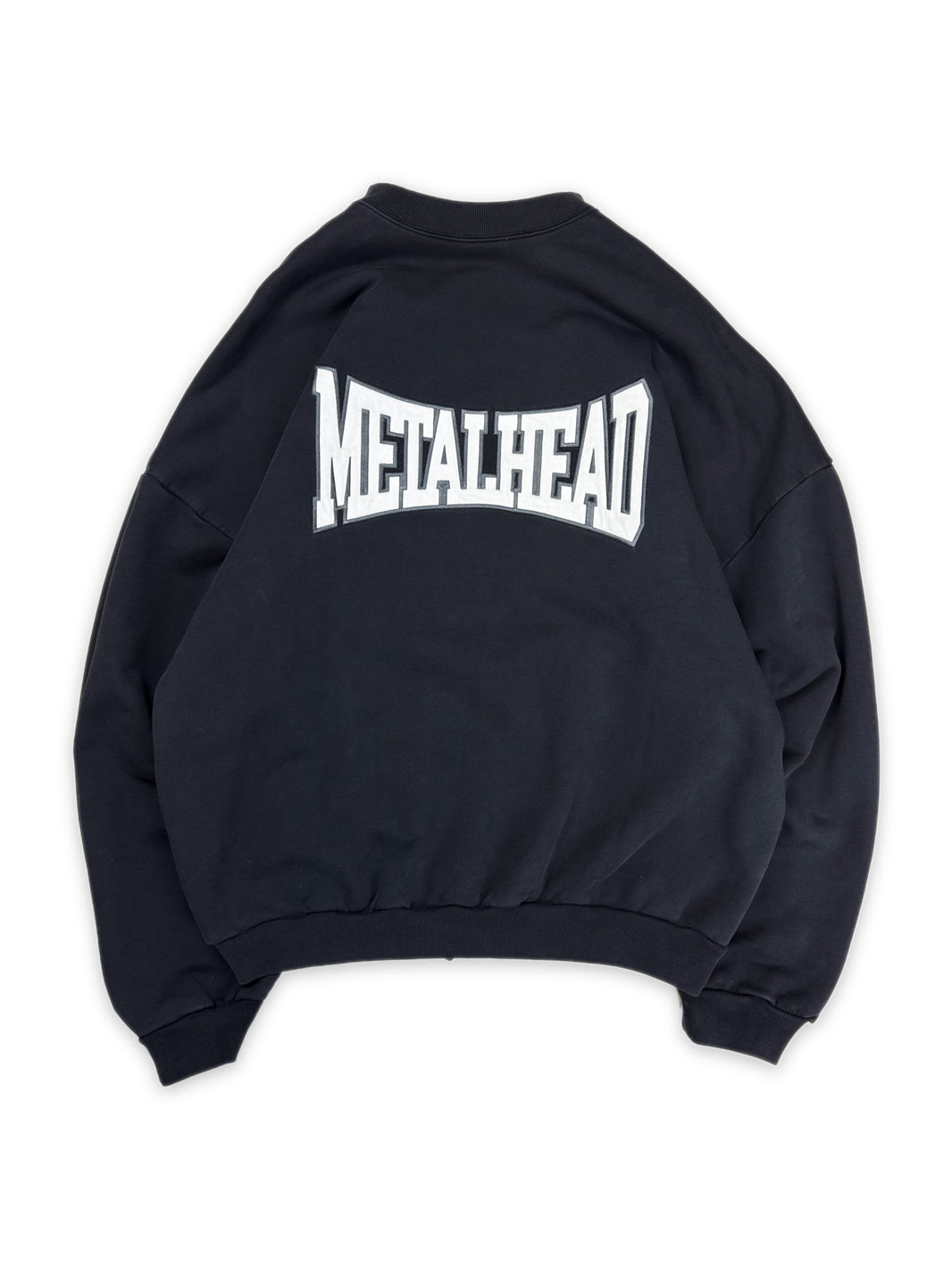 SS25 Balenciaga ‘Metalhead’ Reversible Black Terry Cotton Sweatshirt