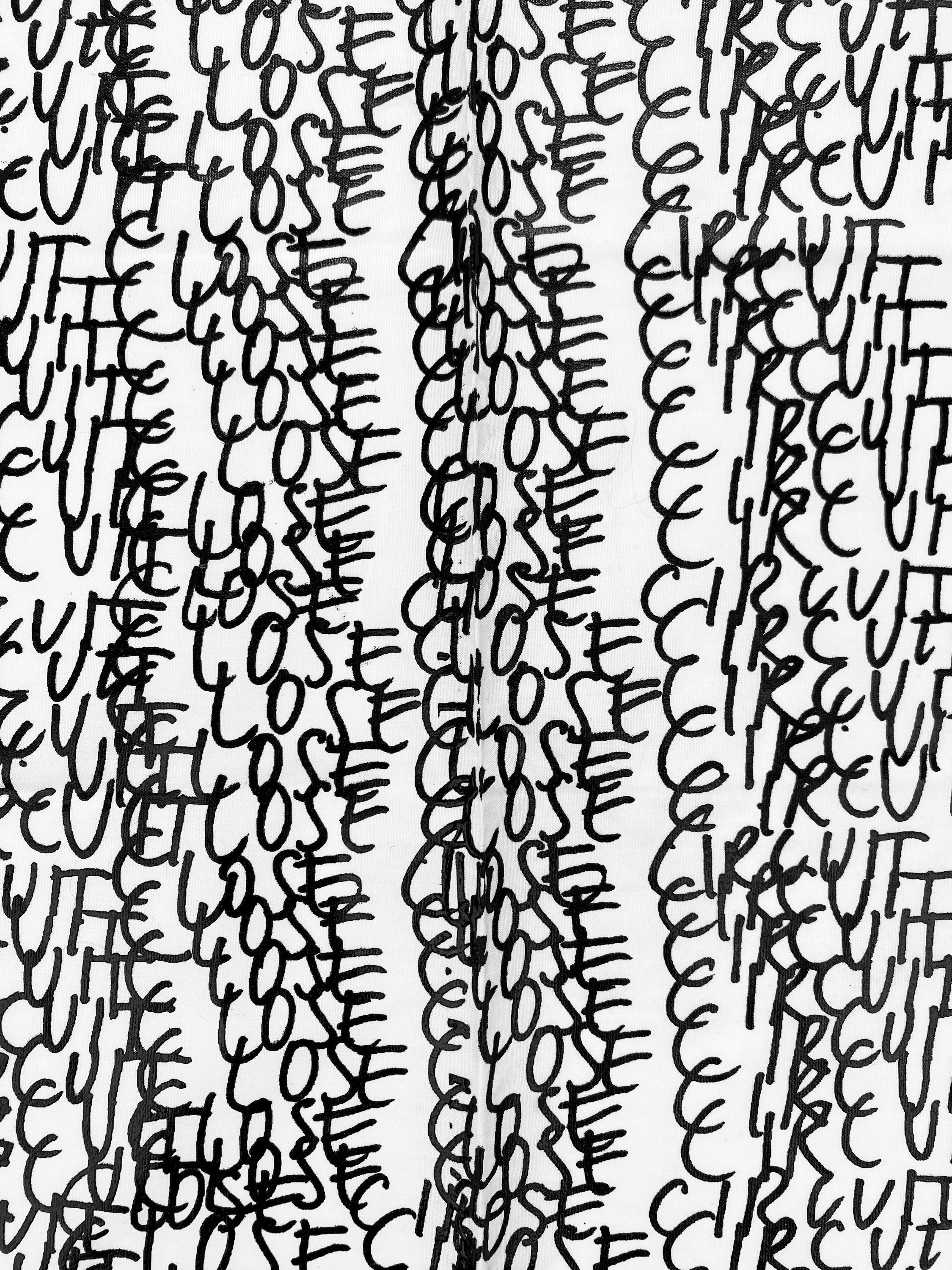 SS03 Raf Simons Consumed “Close Circuit” Script Bandana